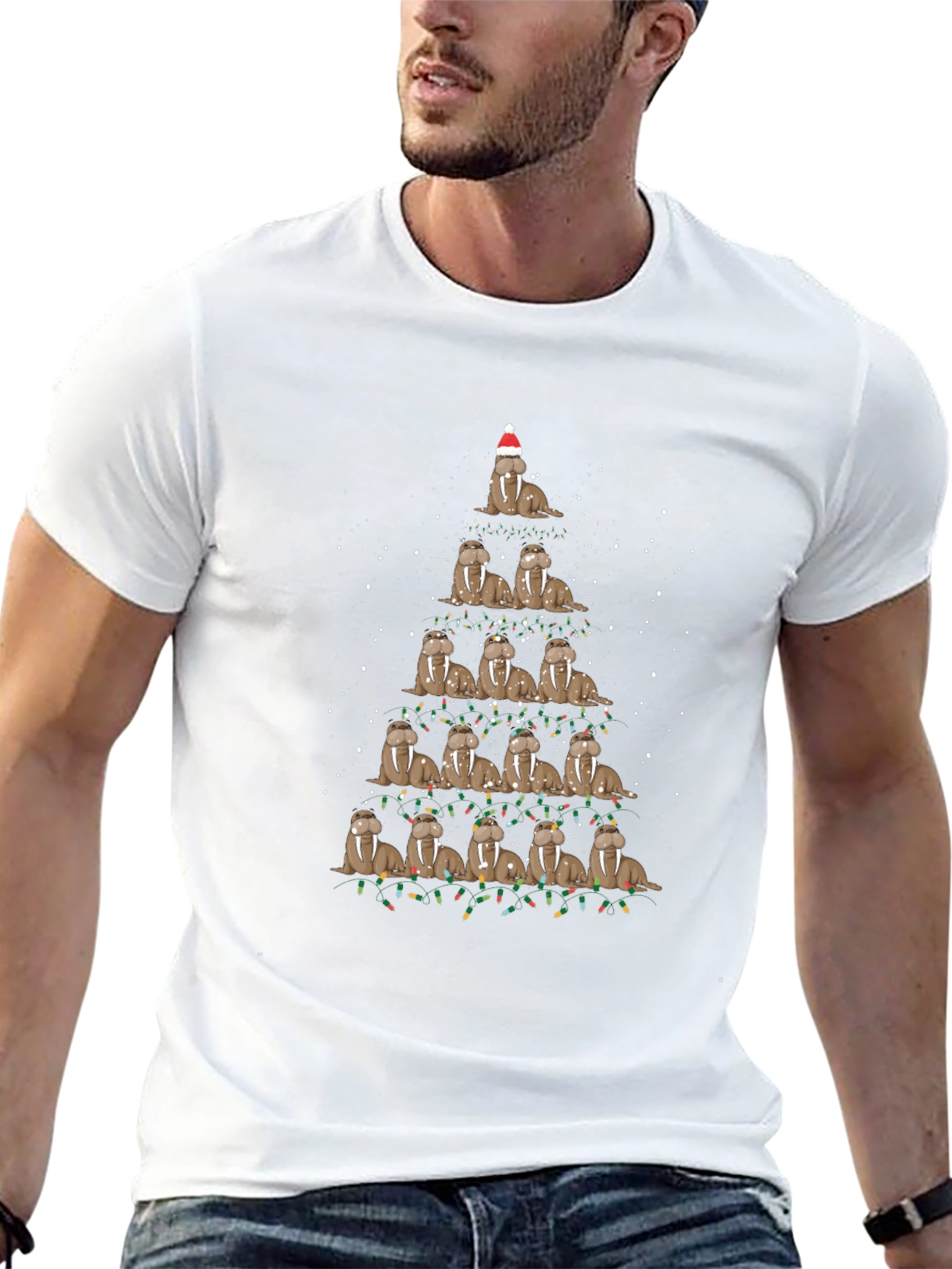 Walrus Christmas Tree T-Shirt