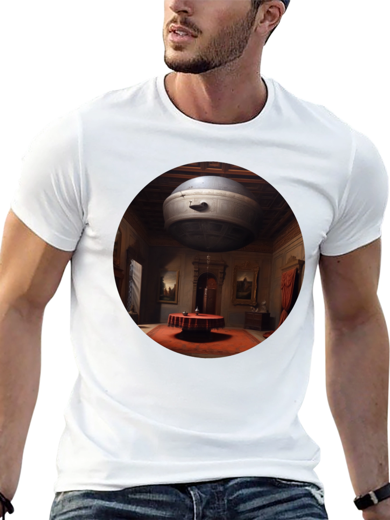 Retro Sci-Fi T-Shirt: Flying Saucer Design