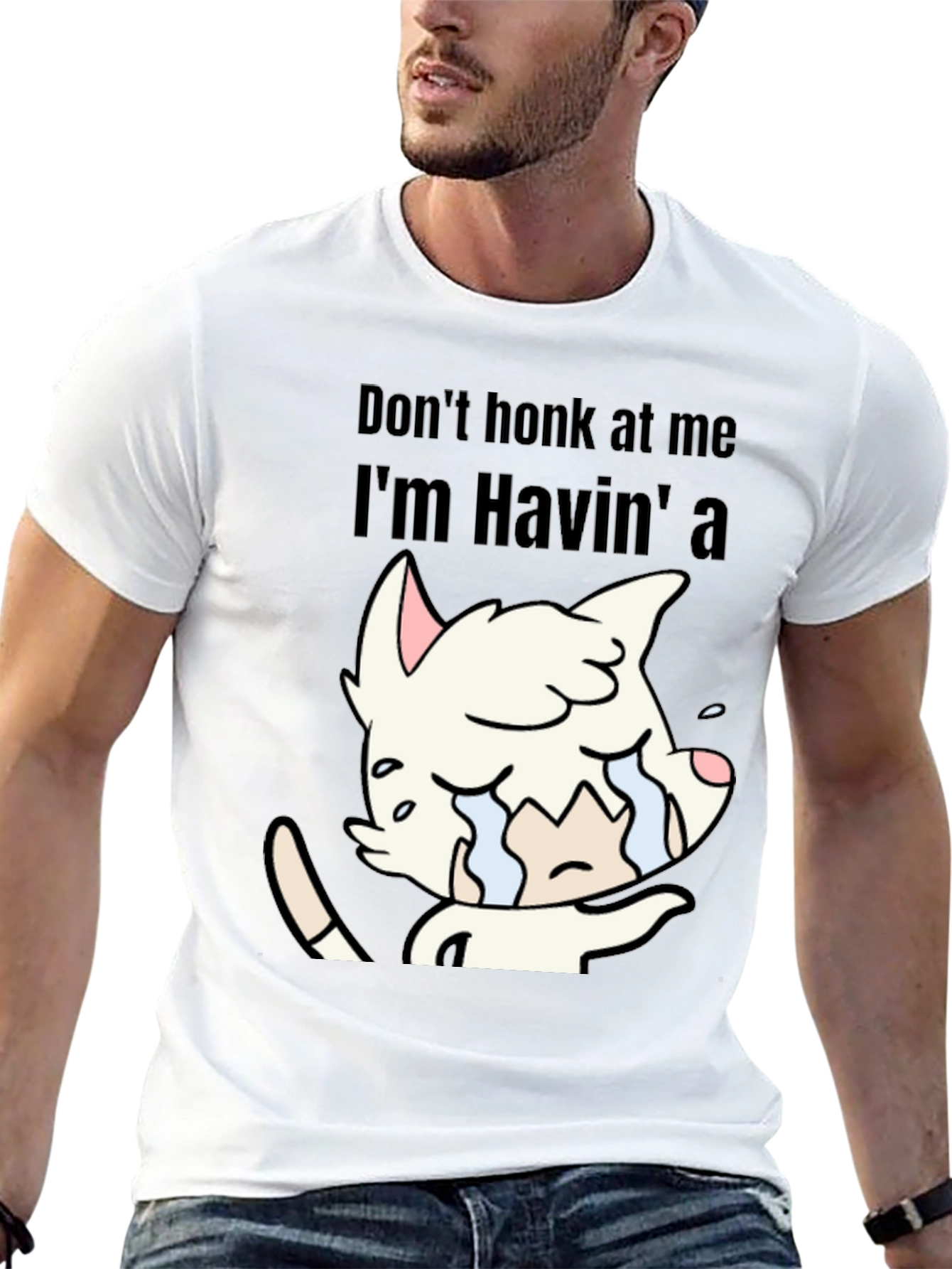 Dont Honk At Me Crying Cat T-Shirt