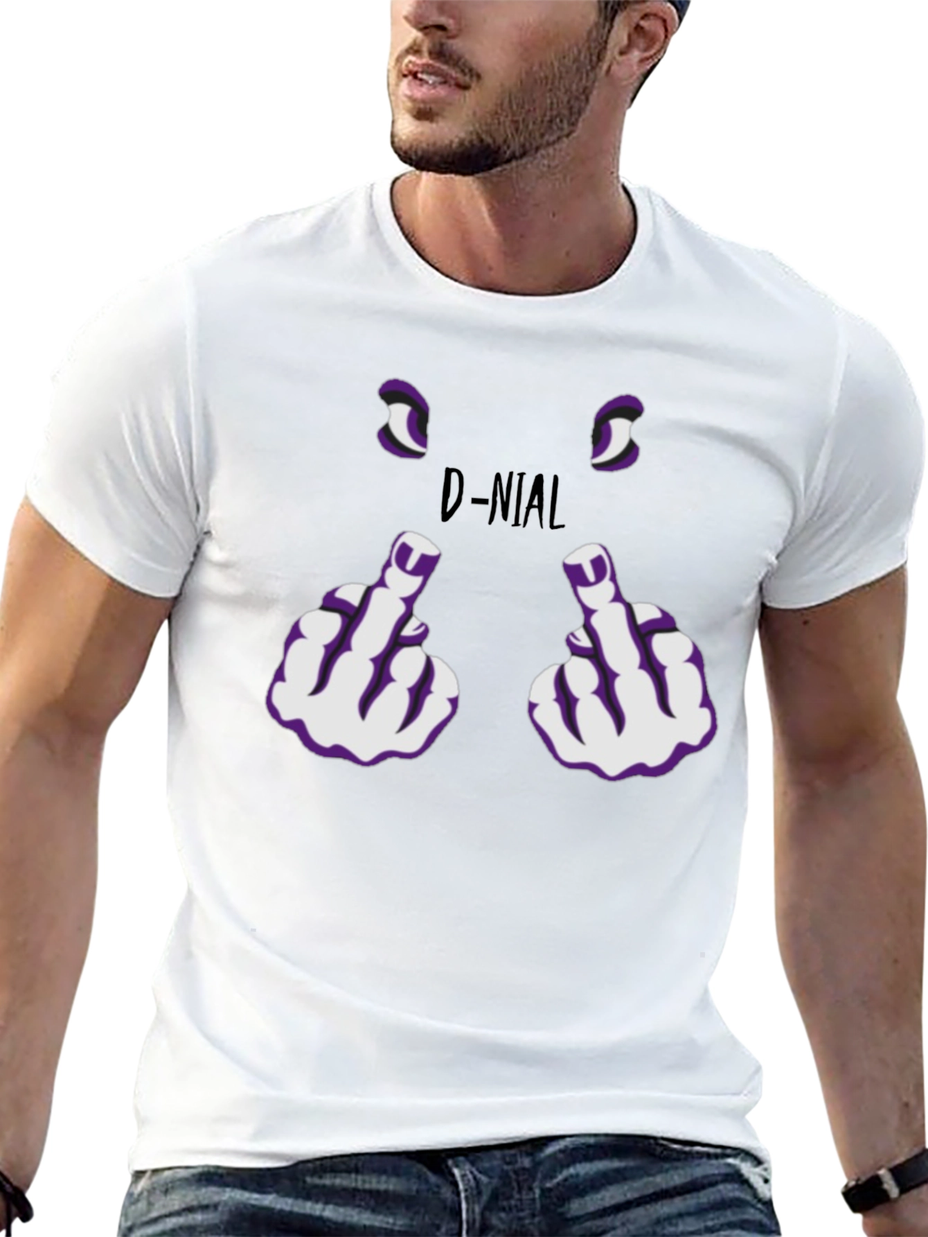 D-nial Middle Finger Graphic Tee