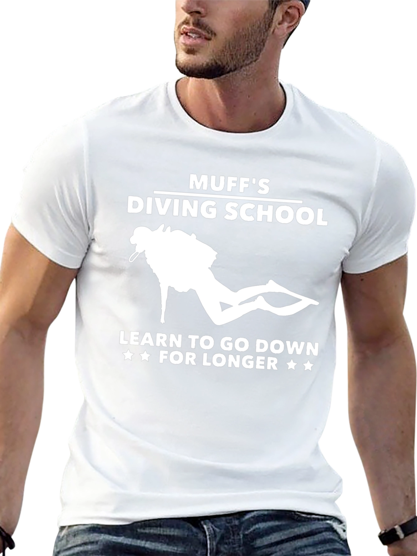 Muffs Diving School Black Graphic Tee