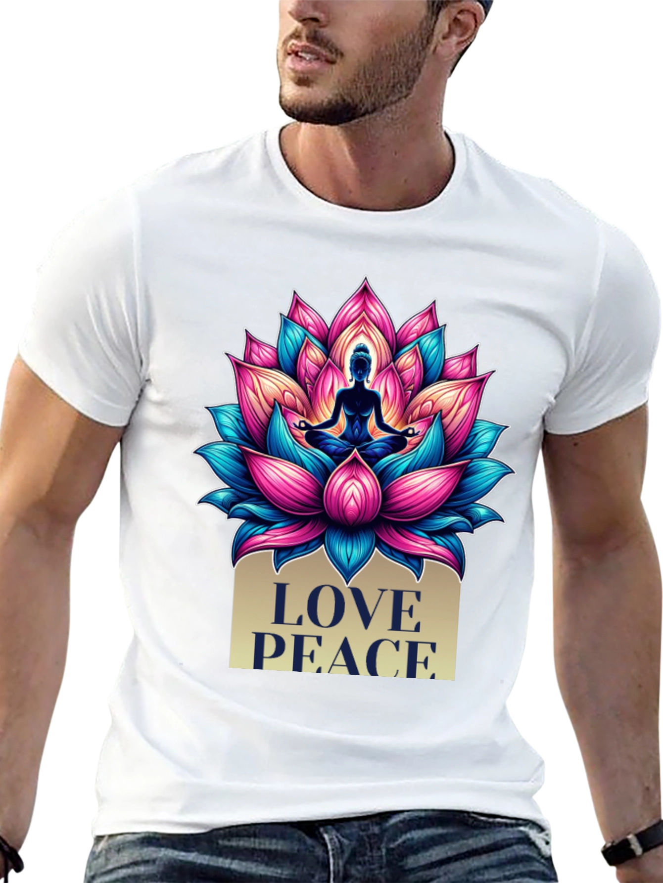 Love Peace Lotus Graphic Tee