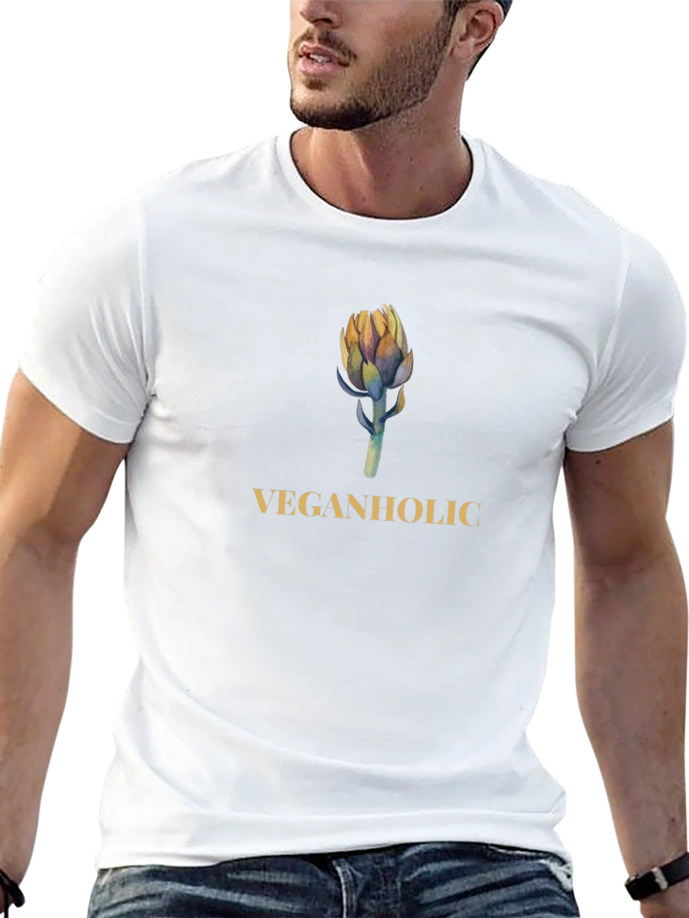 Veganholic Graphic Tee - Black Cotton T-Shirt