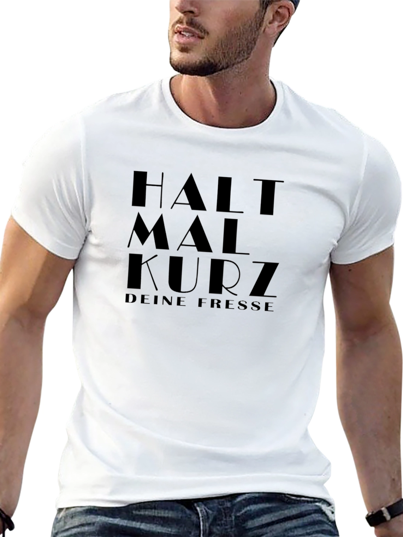 Halt Mal Kurz Graphic Tee - Black