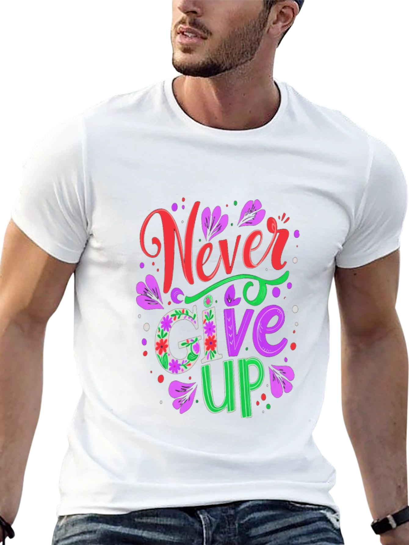 Never Give Up Graphic Tee
