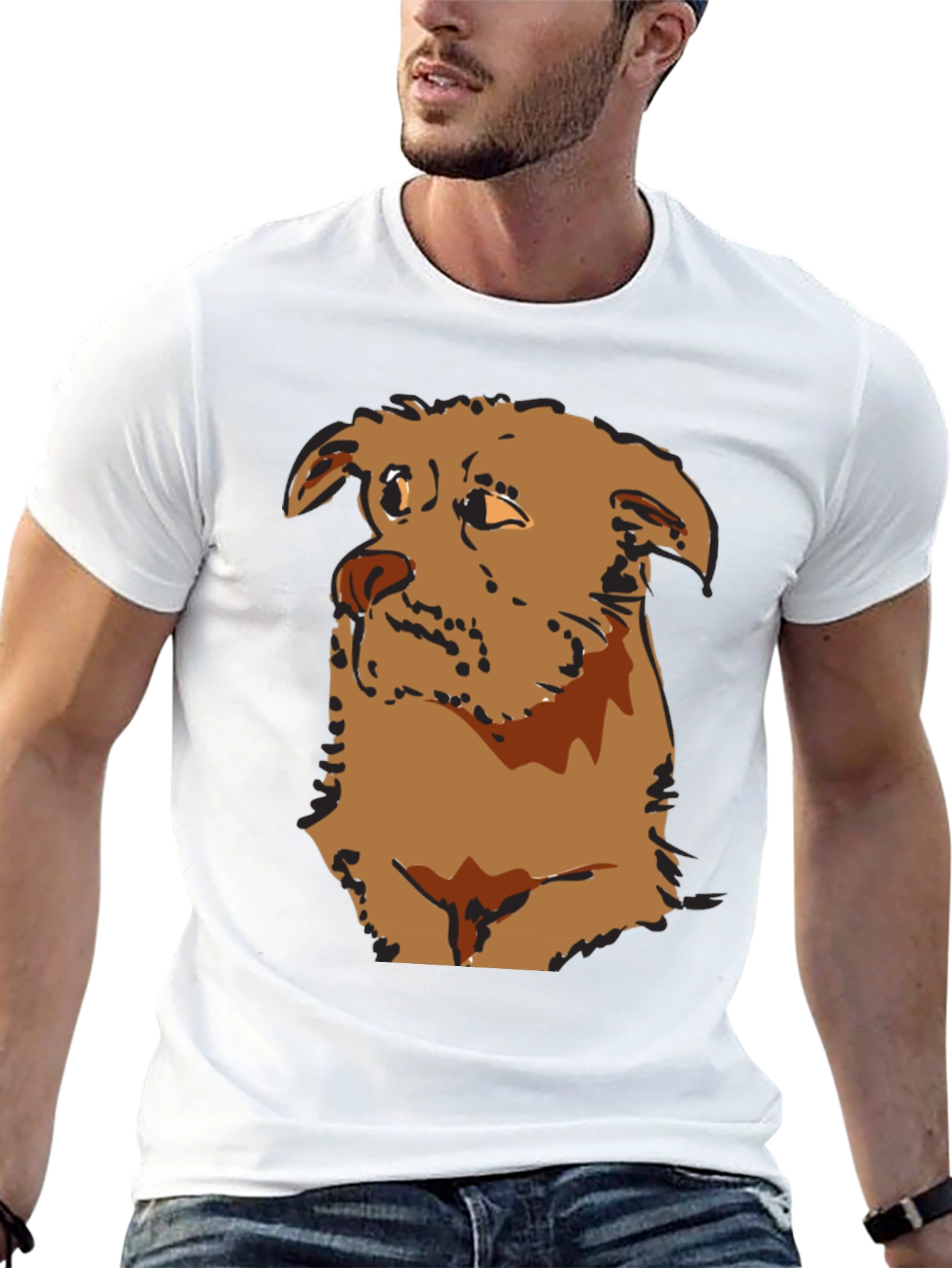 Dog Graphic T-Shirt - Casual Style