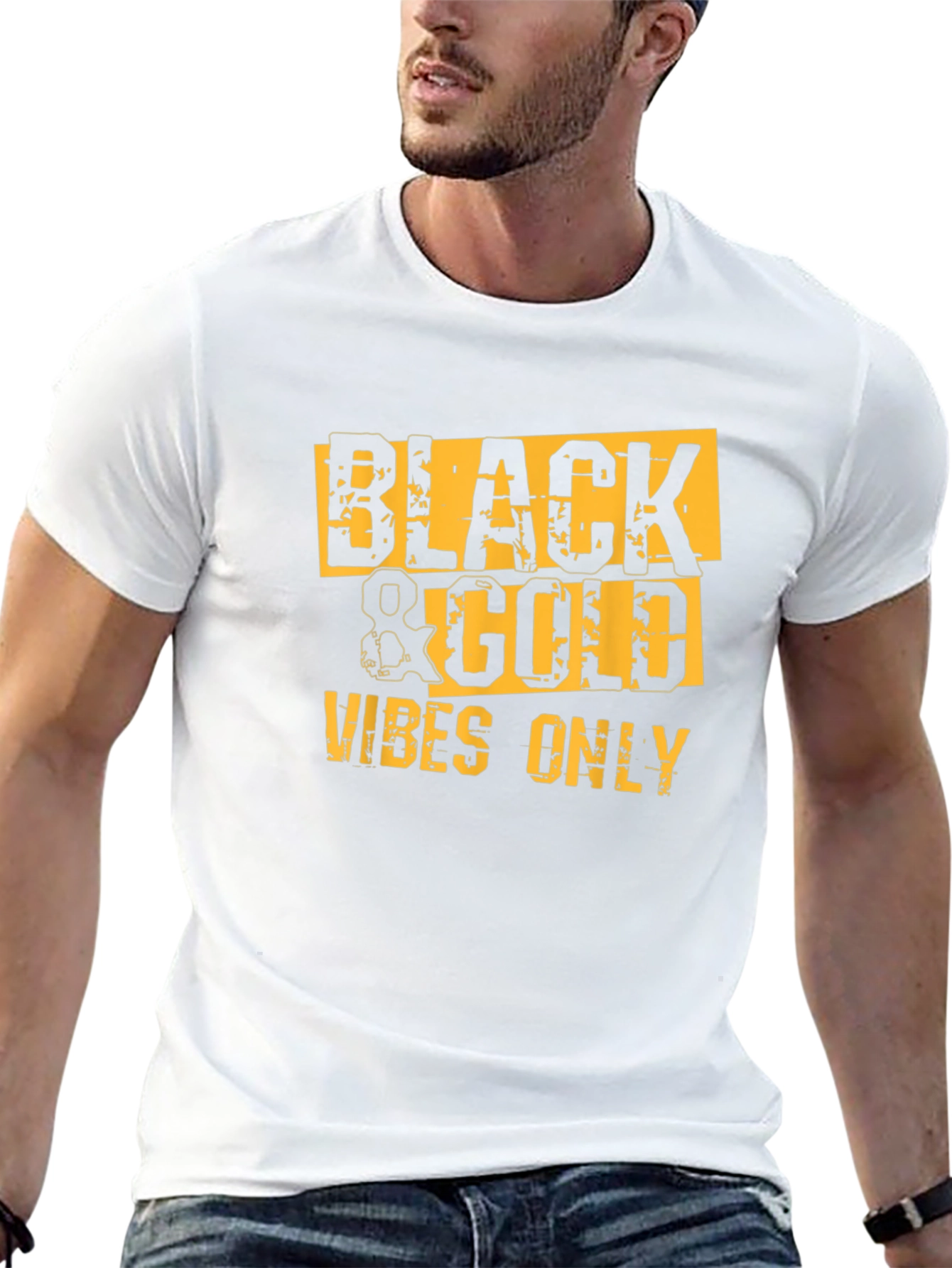 Black & Gold Vibes Only Graphic Tee