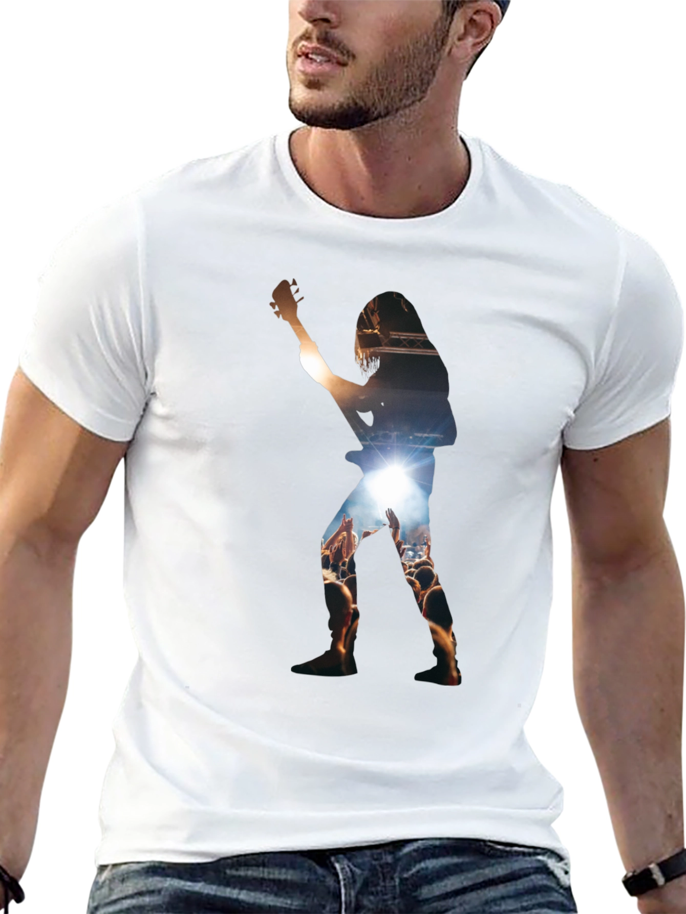 Rock Concert Silhouette Graphic T-Shirt