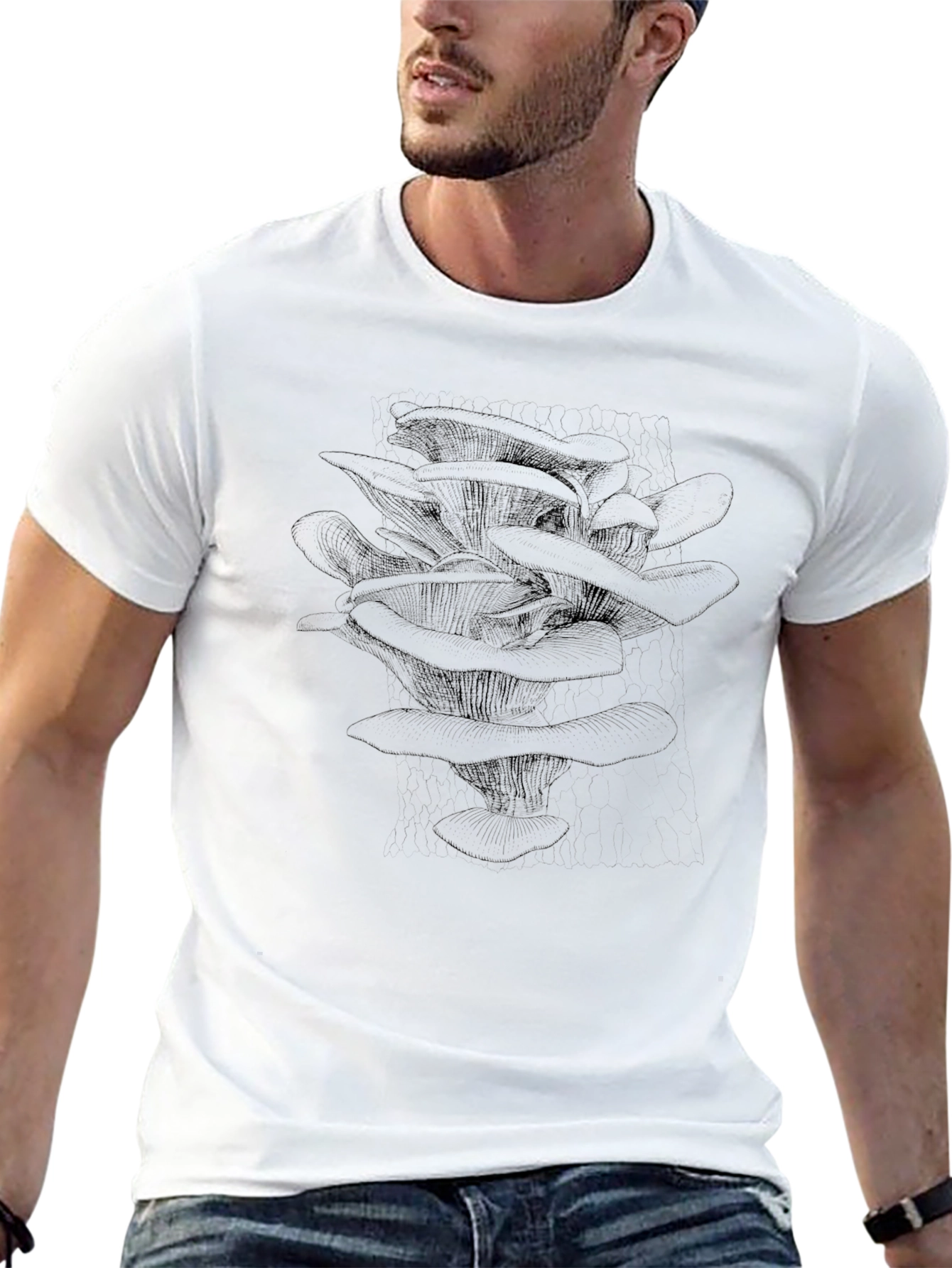 Mens Black Graphic Tee - Modern Casual Style