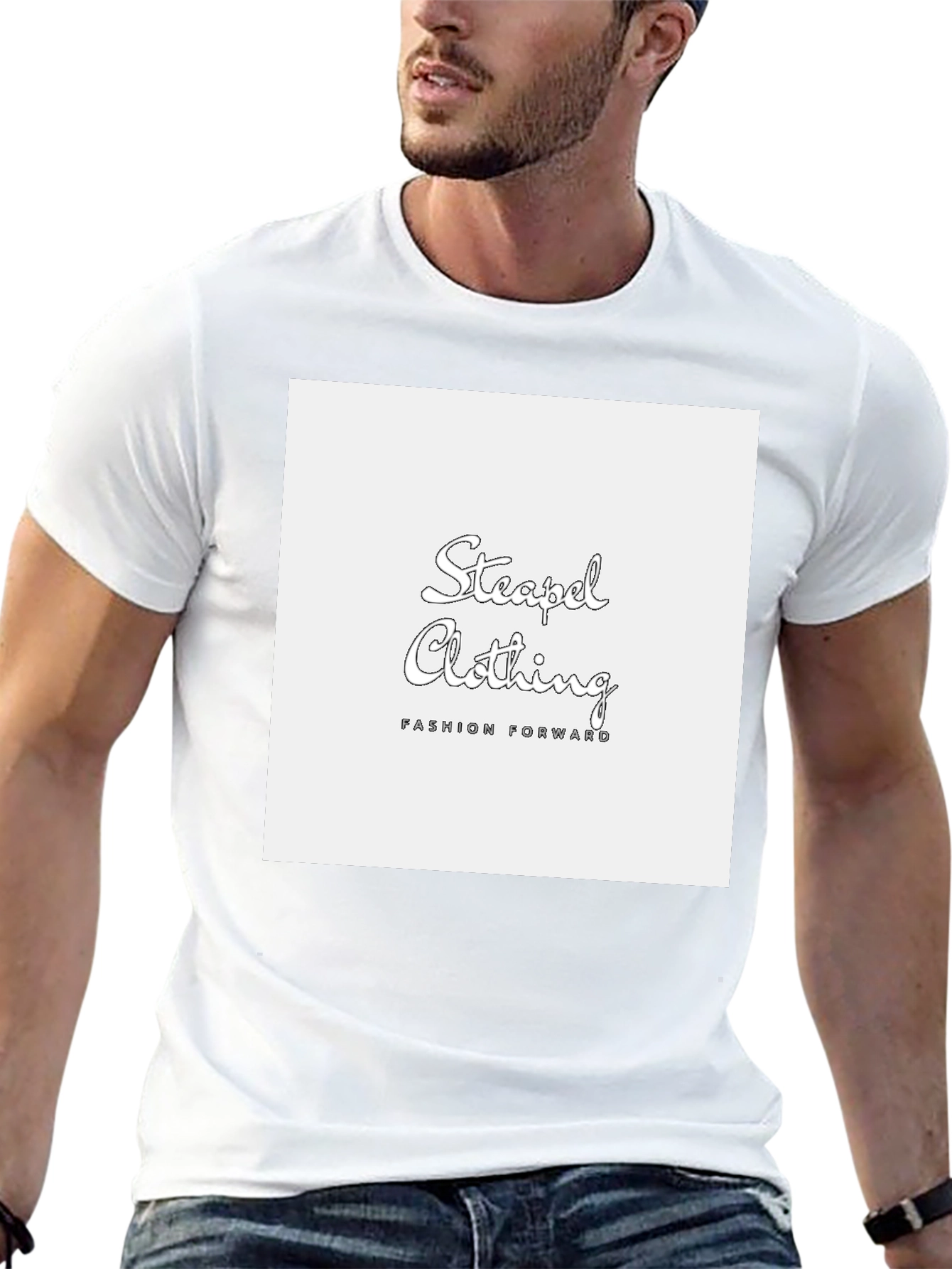 Stylish Black Graphic Tee - Steaped Clothing Fashion