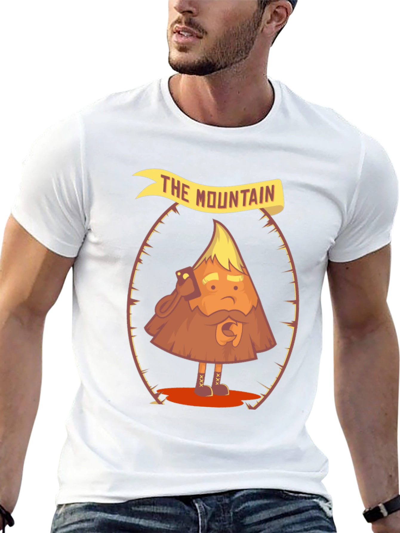 The Mountain Funny Cartoon Graphic T-Shirt