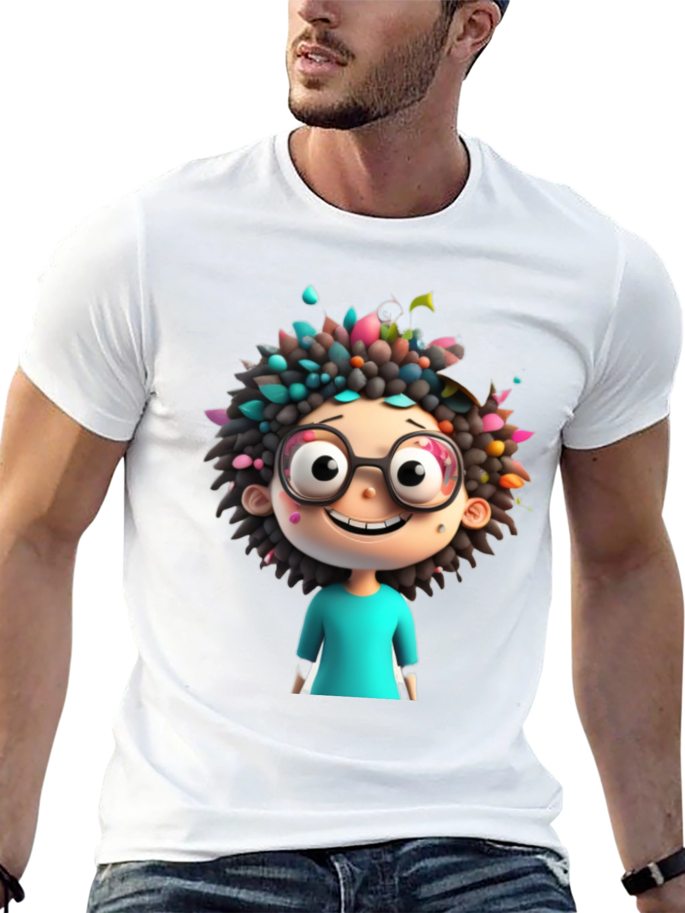 Cartoon Character Graphic Tee - Quirky & Fun