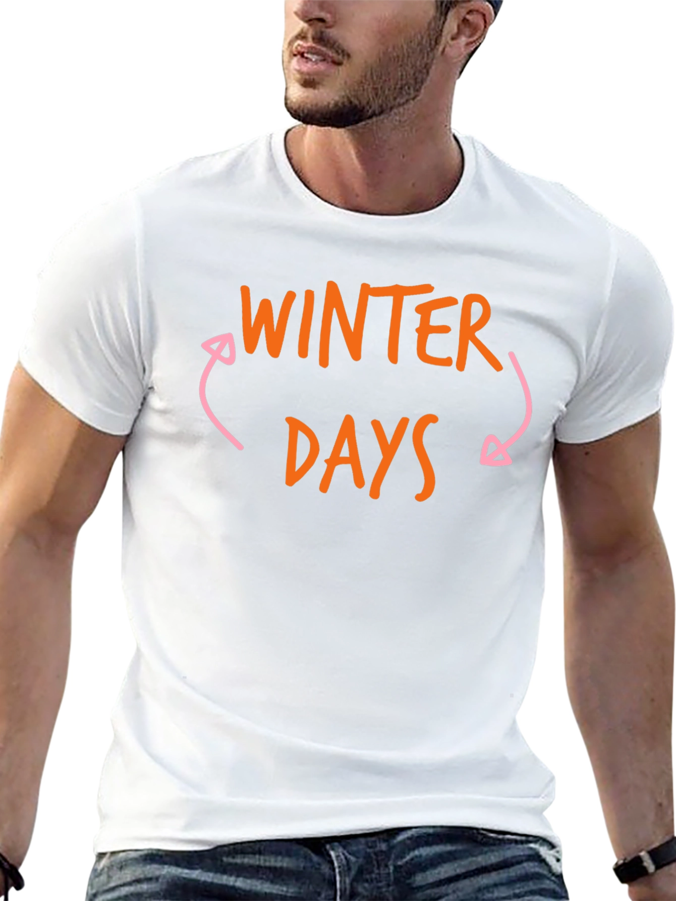 Winter Days Graphic Tee - Black Cotton Shirt