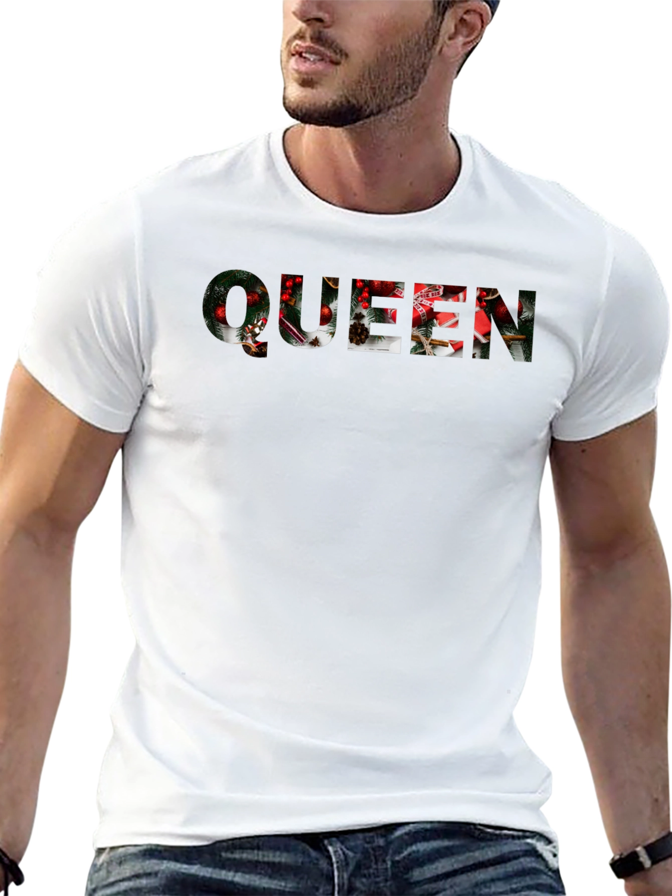 Christmas Queen Graphic Tee - Holiday Festive Shirt