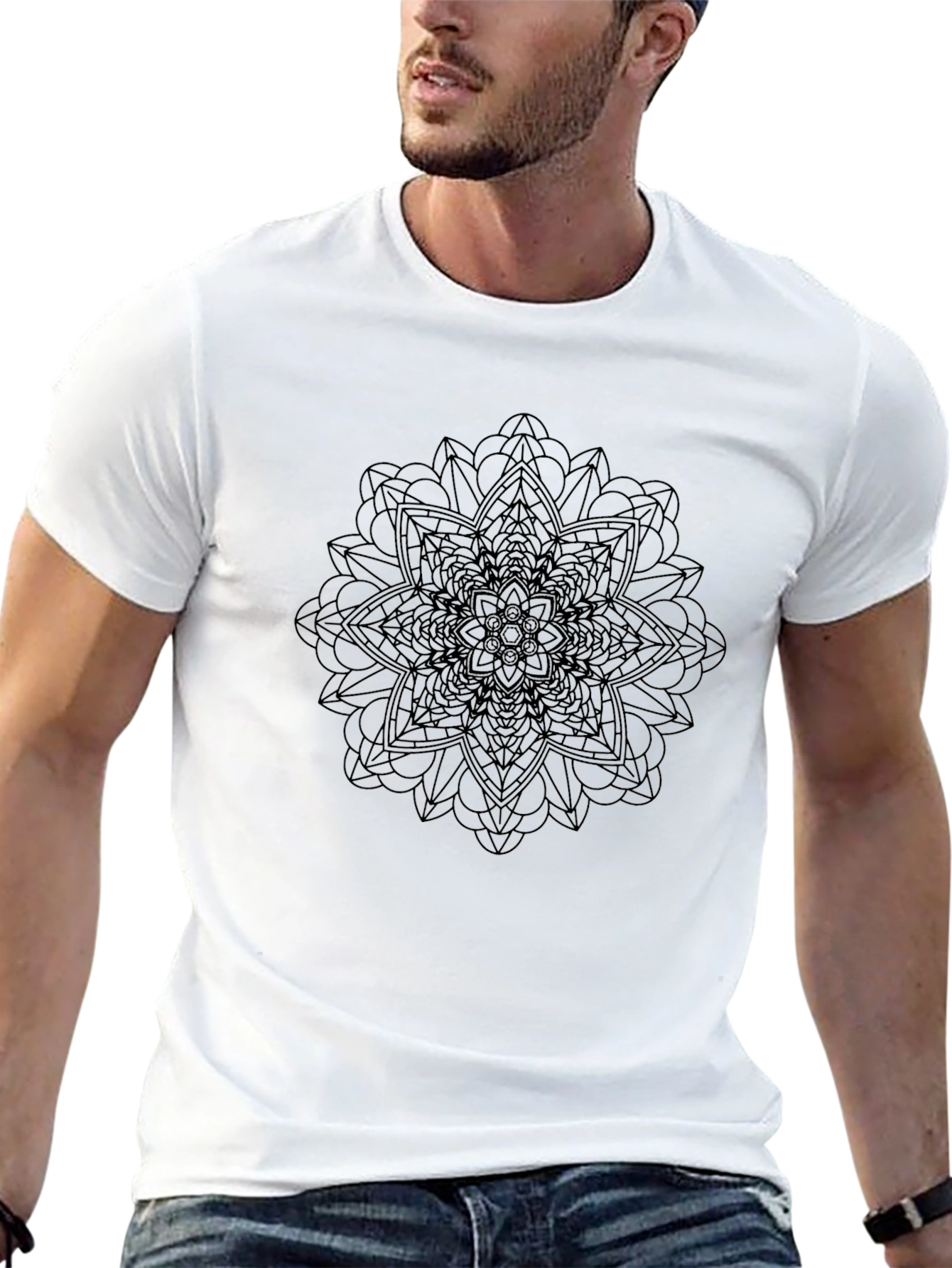 Black Mandala Graphic T-Shirt