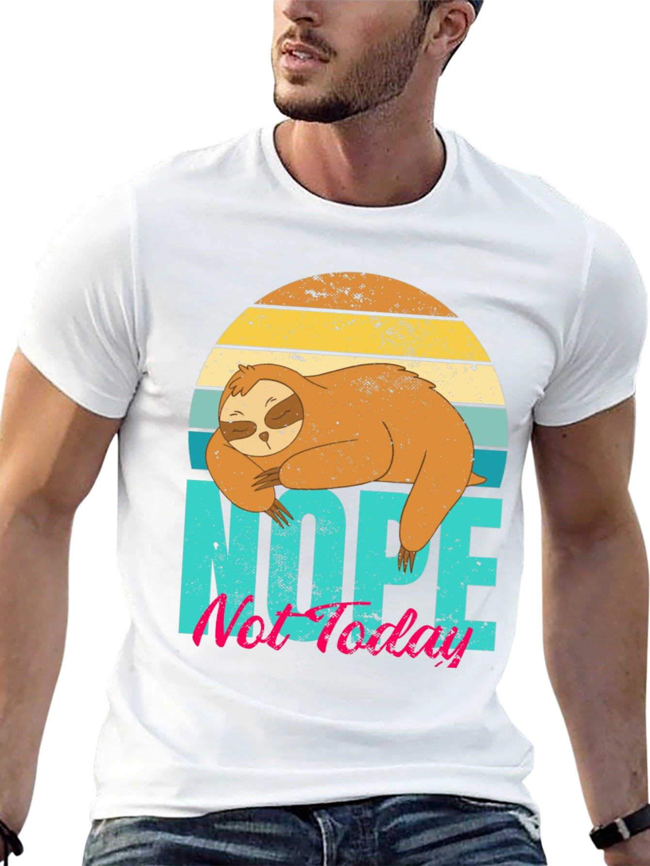 Nope Not Today Sloth Graphic Tee