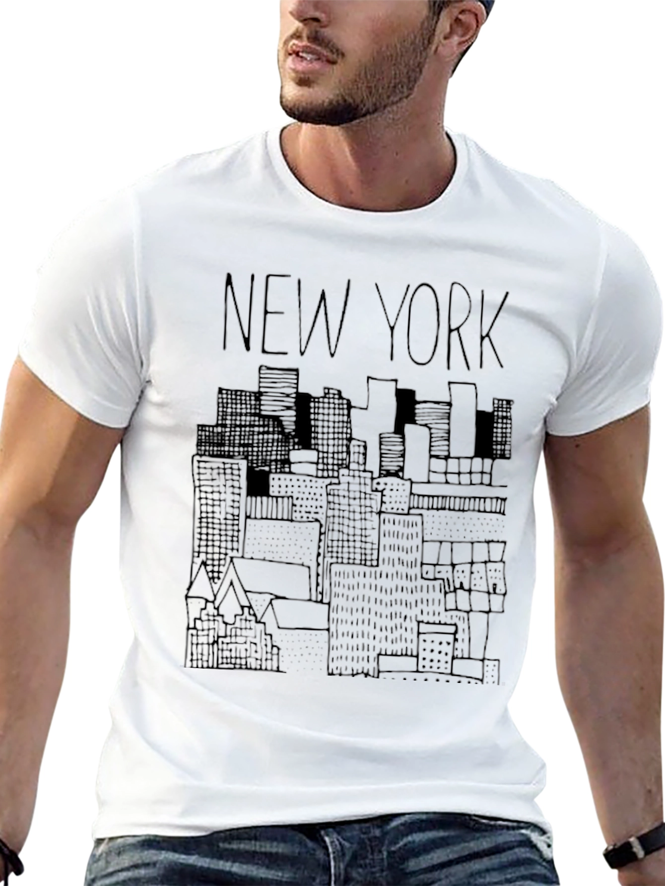 New York Skyline Graphic T-Shirt
