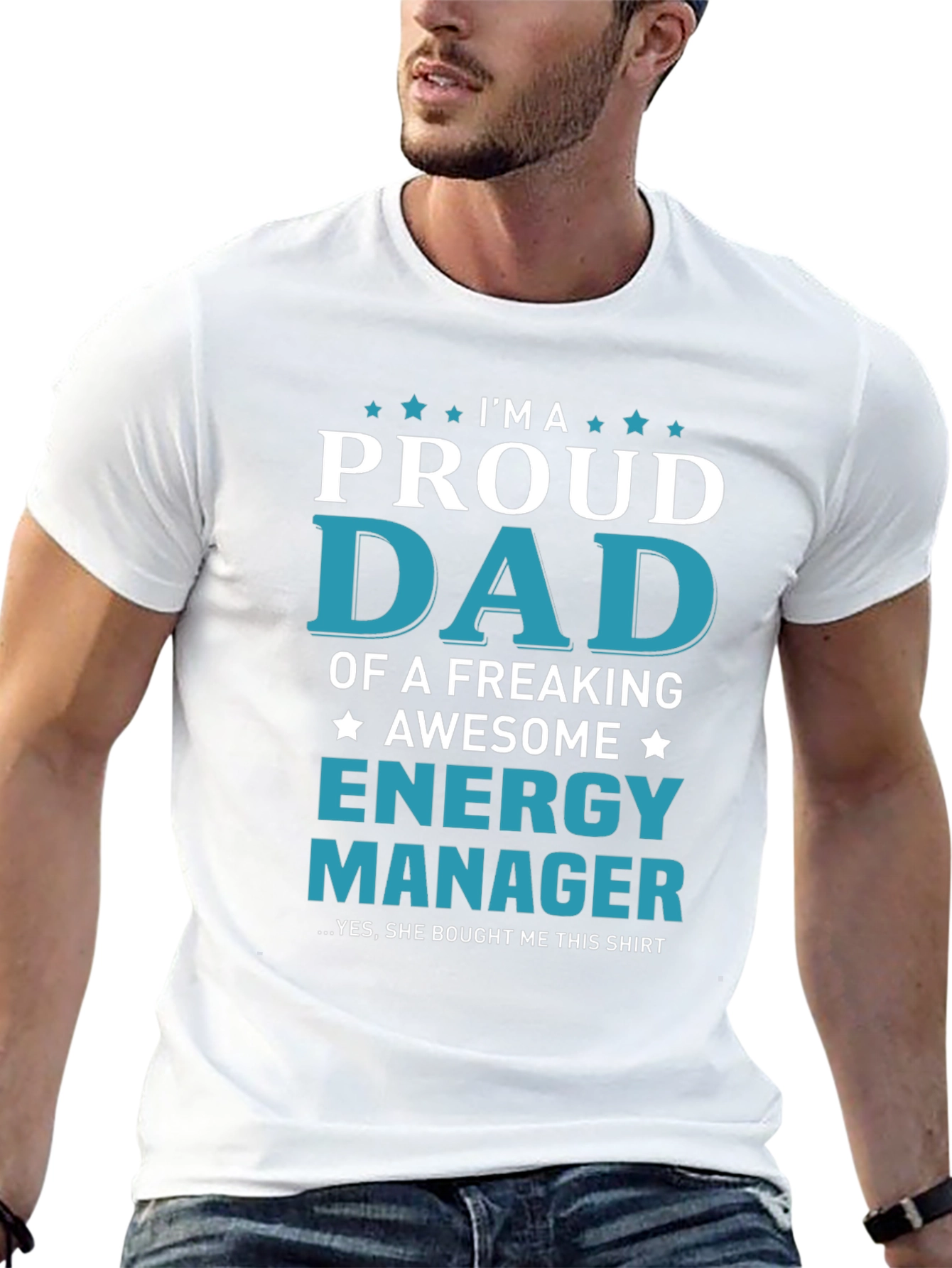 Proud Dad Energy Manager Graphic T-Shirt