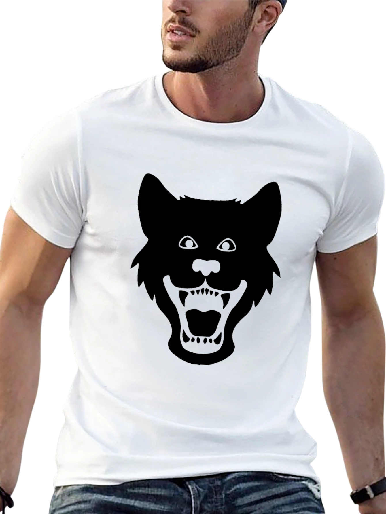 Black Wolf Graphic Tee - Fierce Style
