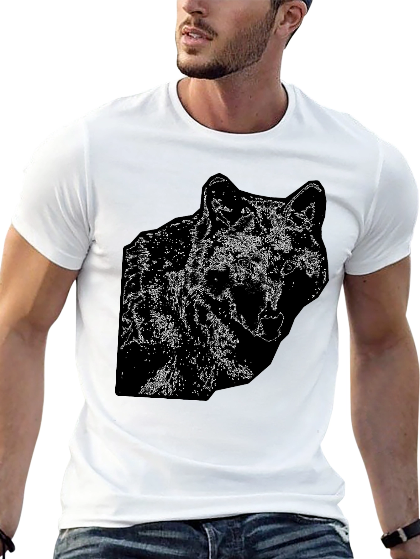 Wolf Graphic Black T-Shirt