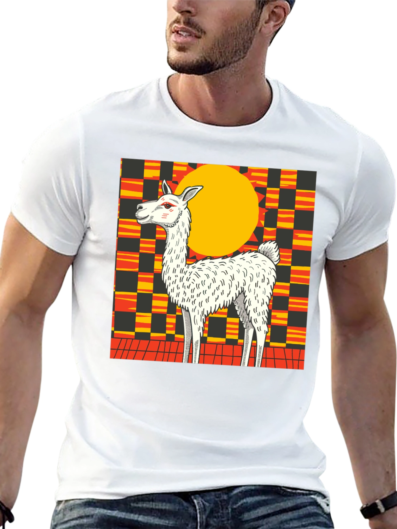 Llama Graphic Tee - Bold Retro Style