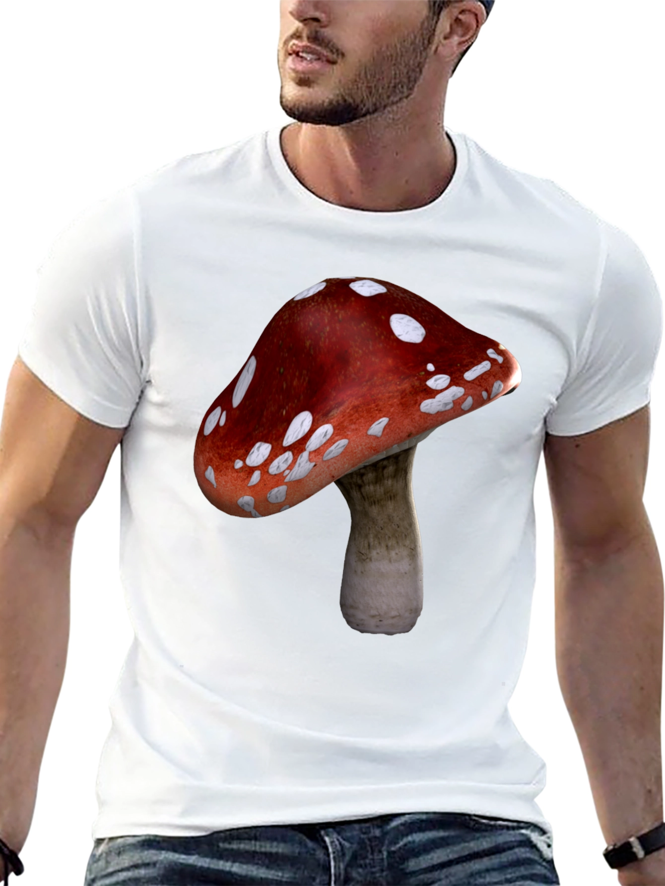 Mushroom Graphic Black T-Shirt