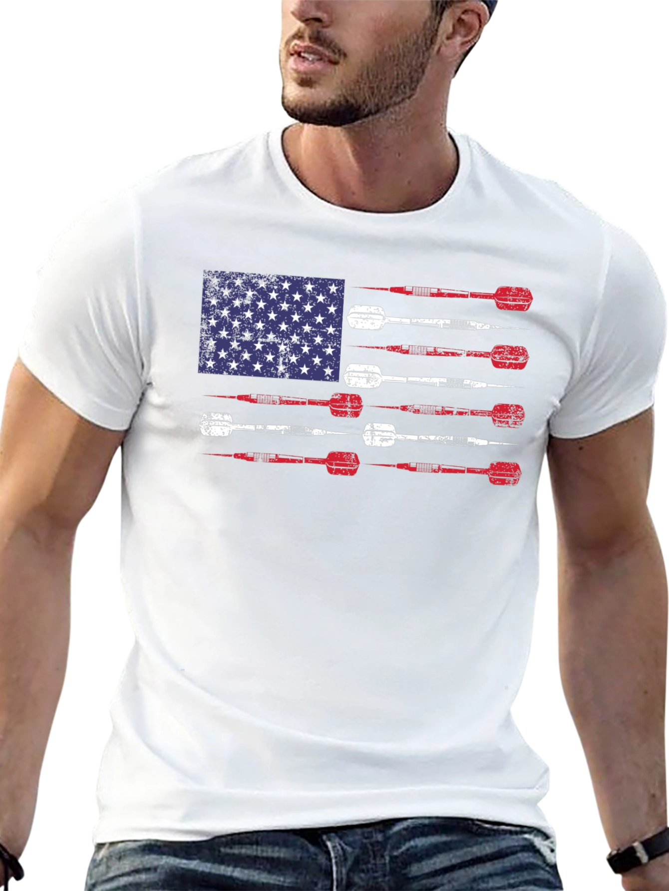 American Flag Darts T-Shirt - Patriotic Design