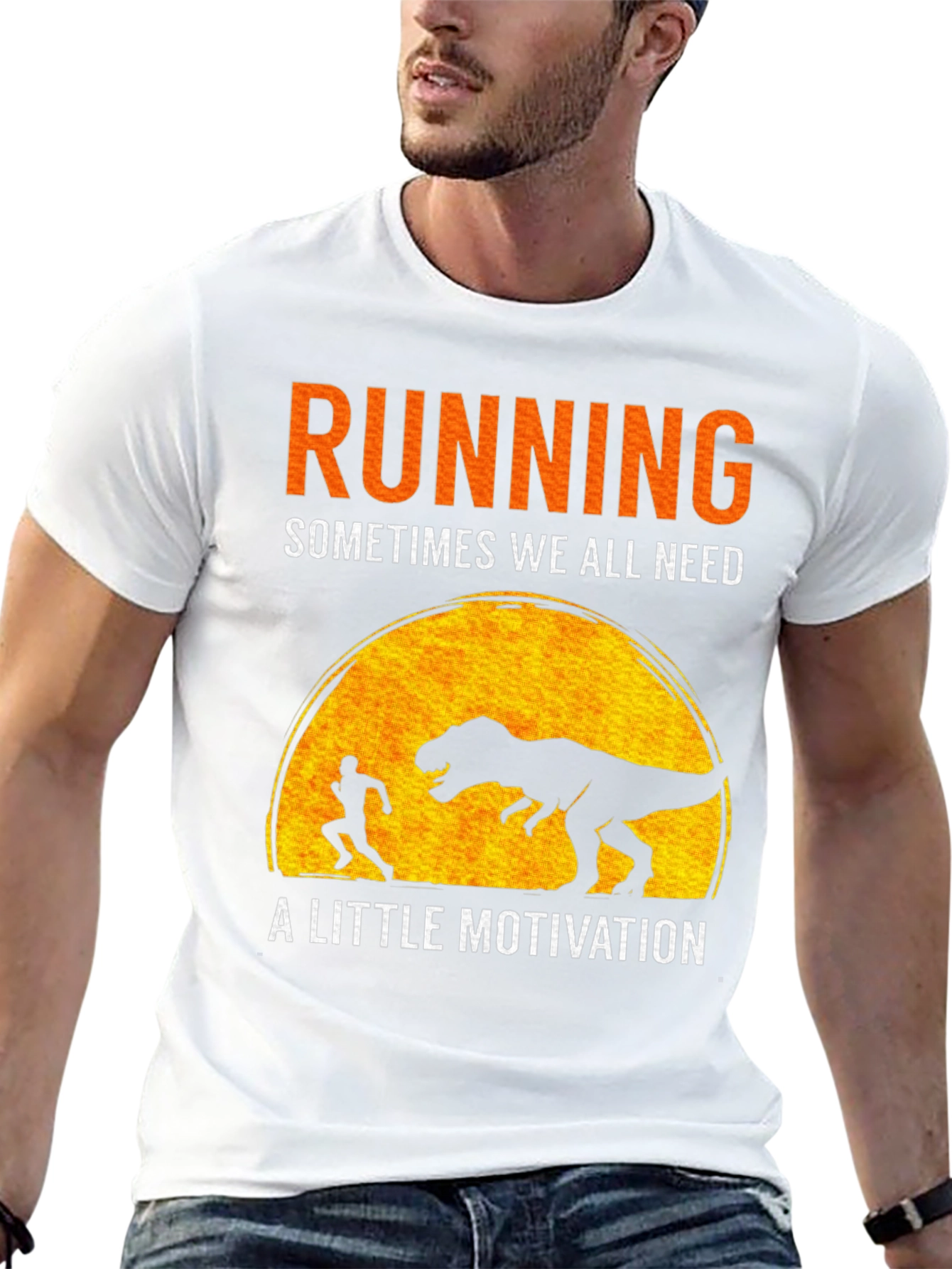 Running T-Shirt: Dinosaur Motivation