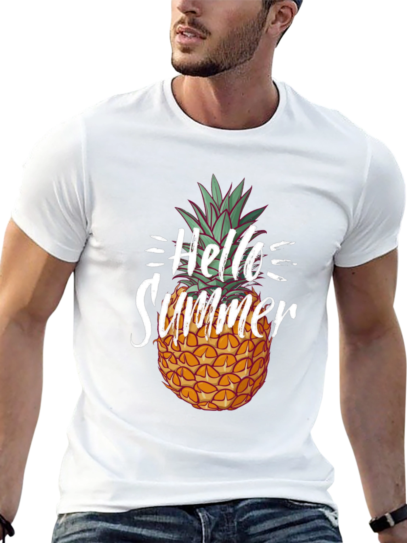 Hello Summer Pineapple Graphic Tee - Unisex