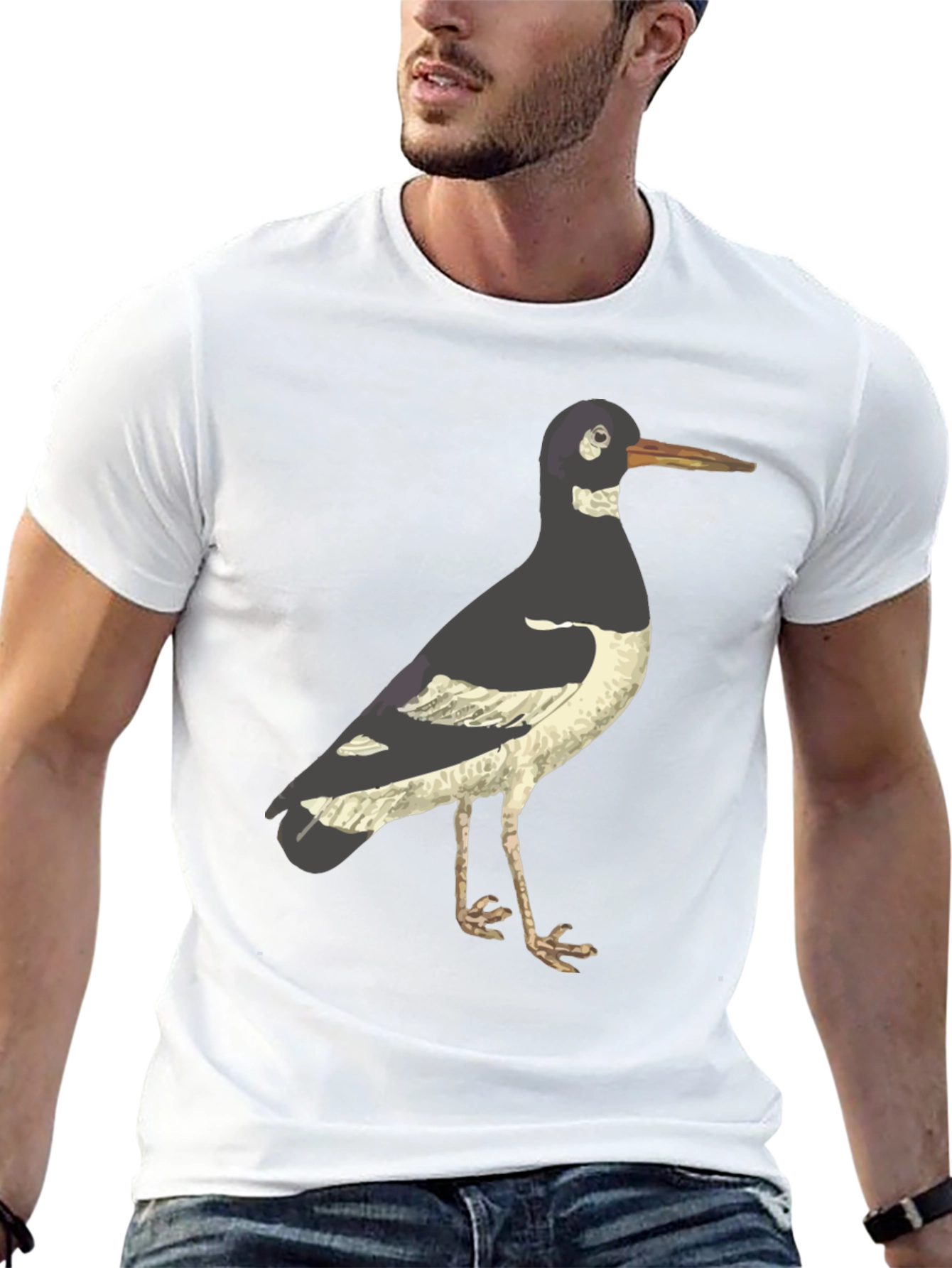 Oystercatcher Bird Graphic Tee - Nature Lover T-Shirt