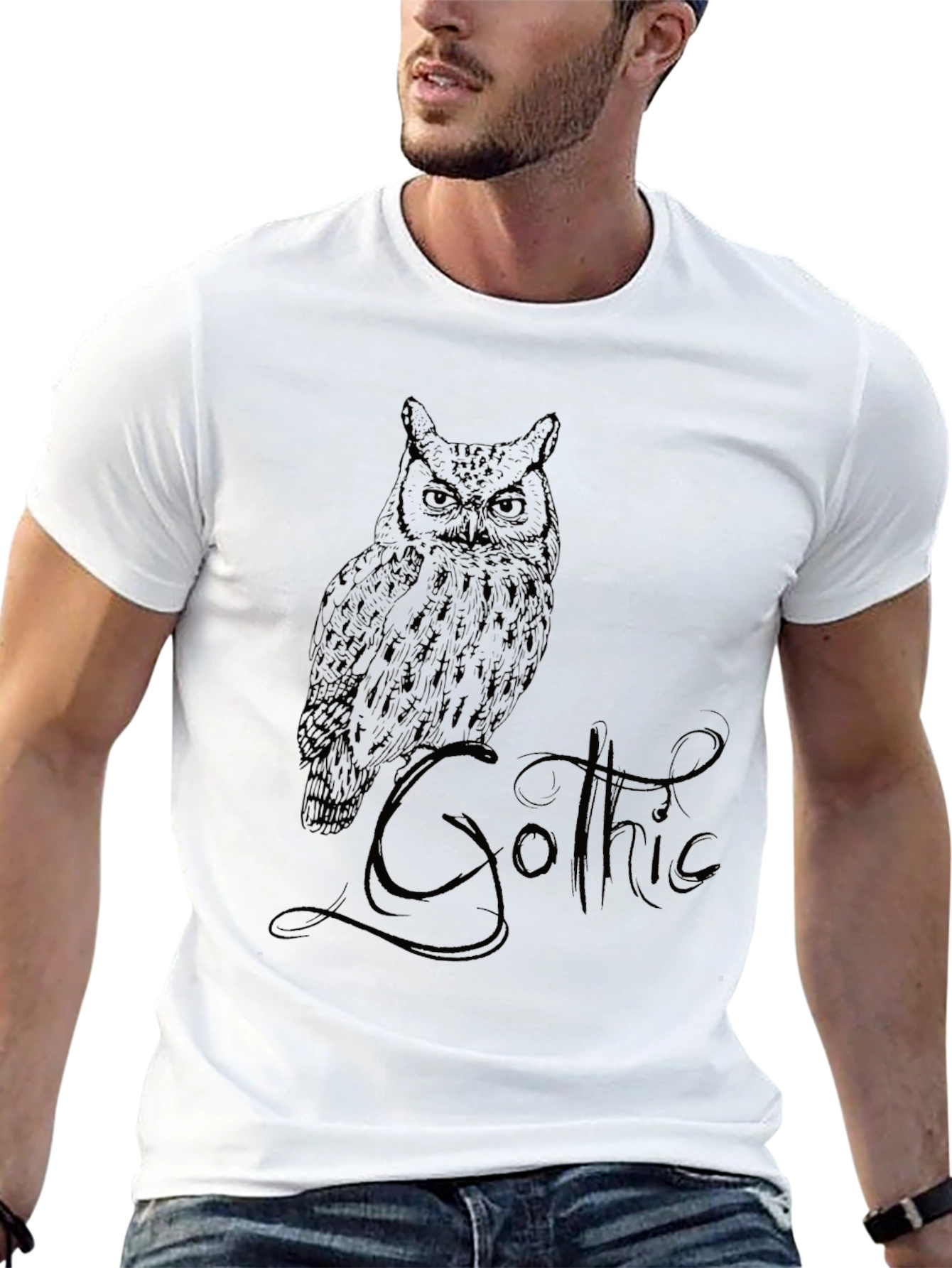 Gothic Owl T-Shirt - Dark Style