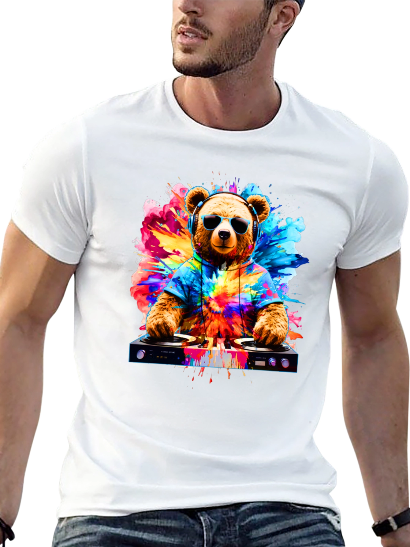DJ Bear Graphic T-Shirt