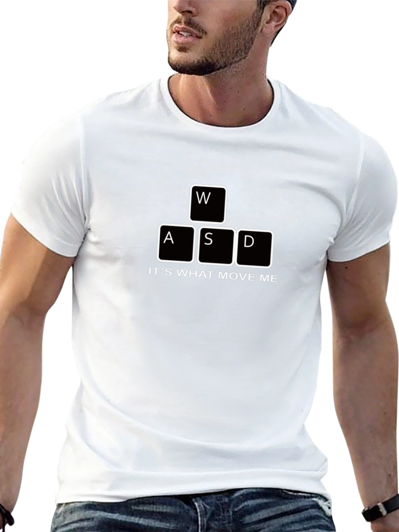 Gamer T-Shirt - WASD Keyboard Print