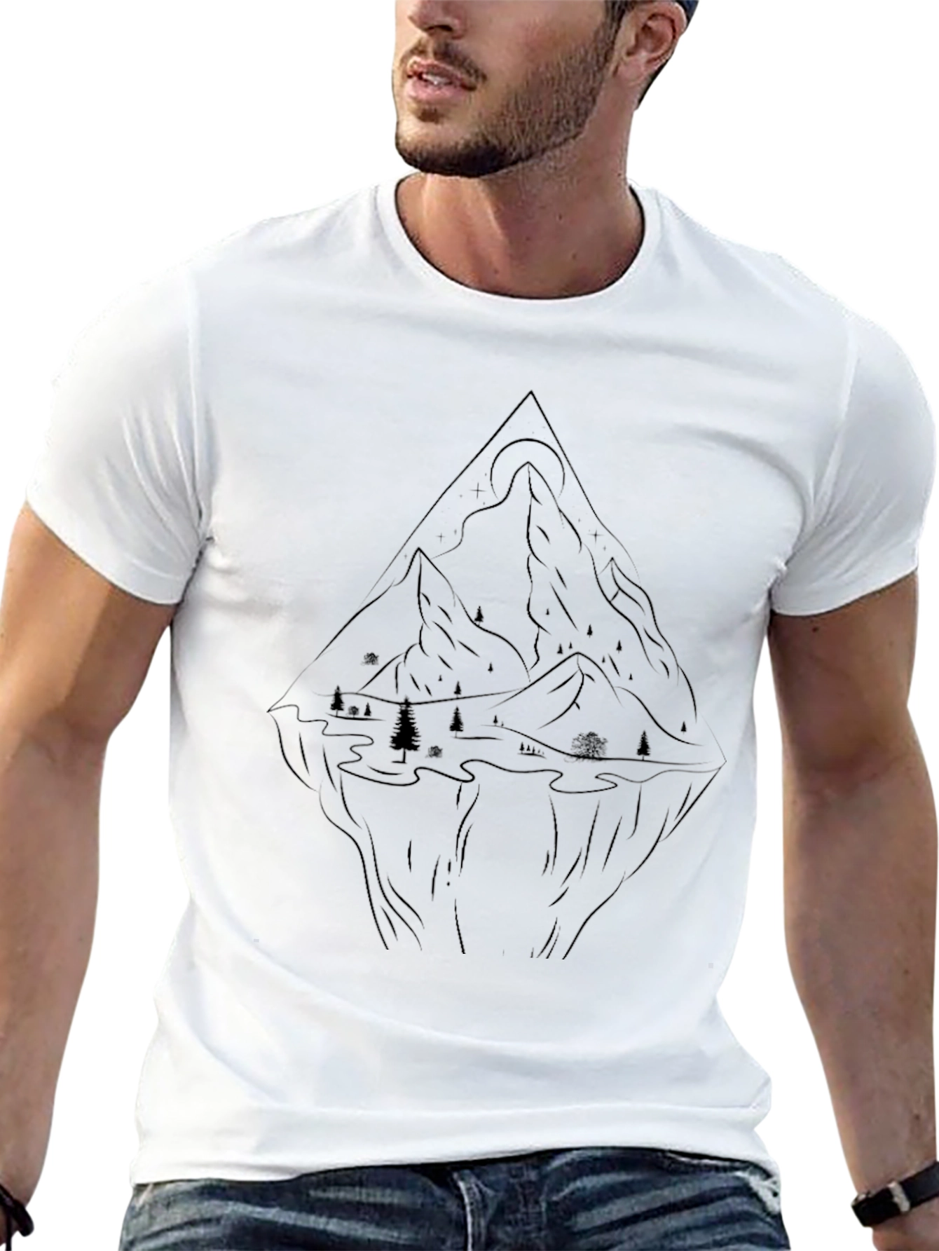Mountain Graphic Black T-Shirt