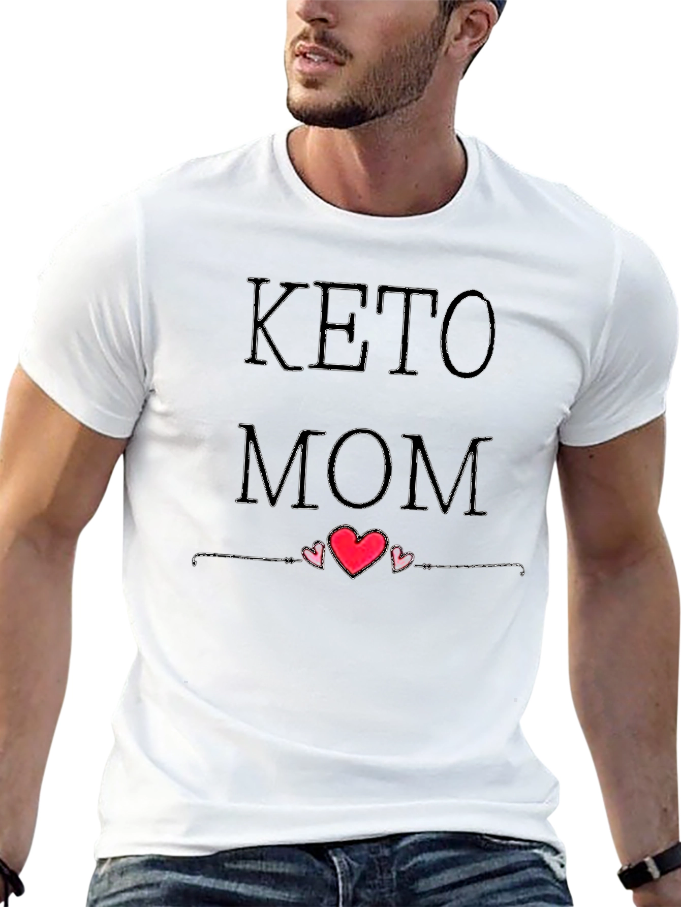 Keto Mom Black Graphic T-Shirt