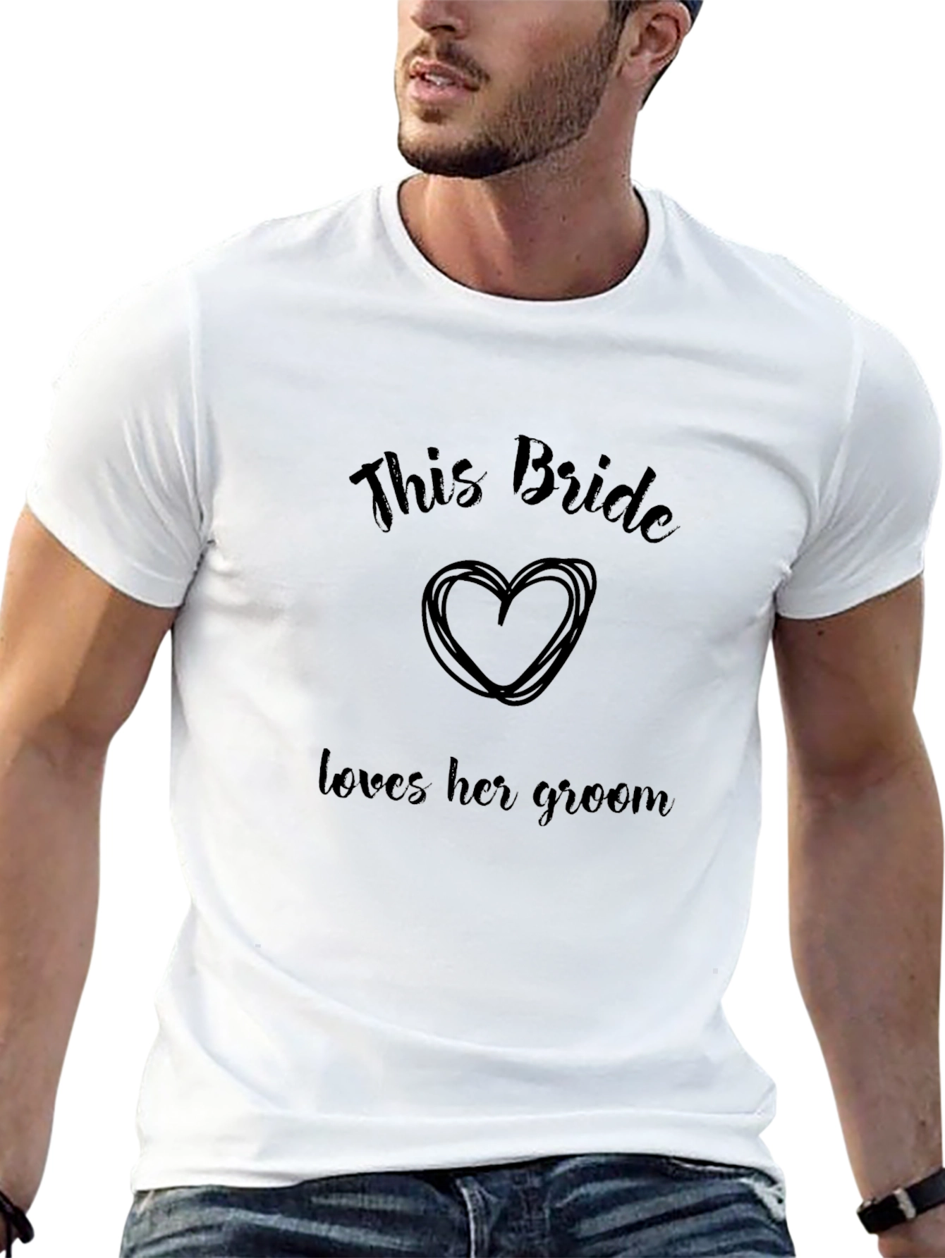 This Bride Loves Her Groom Black T-Shirt