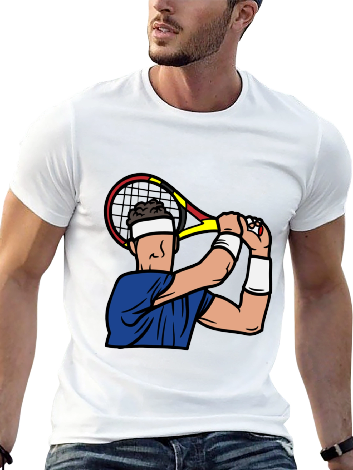 Tennis Player Graphic T-Shirt