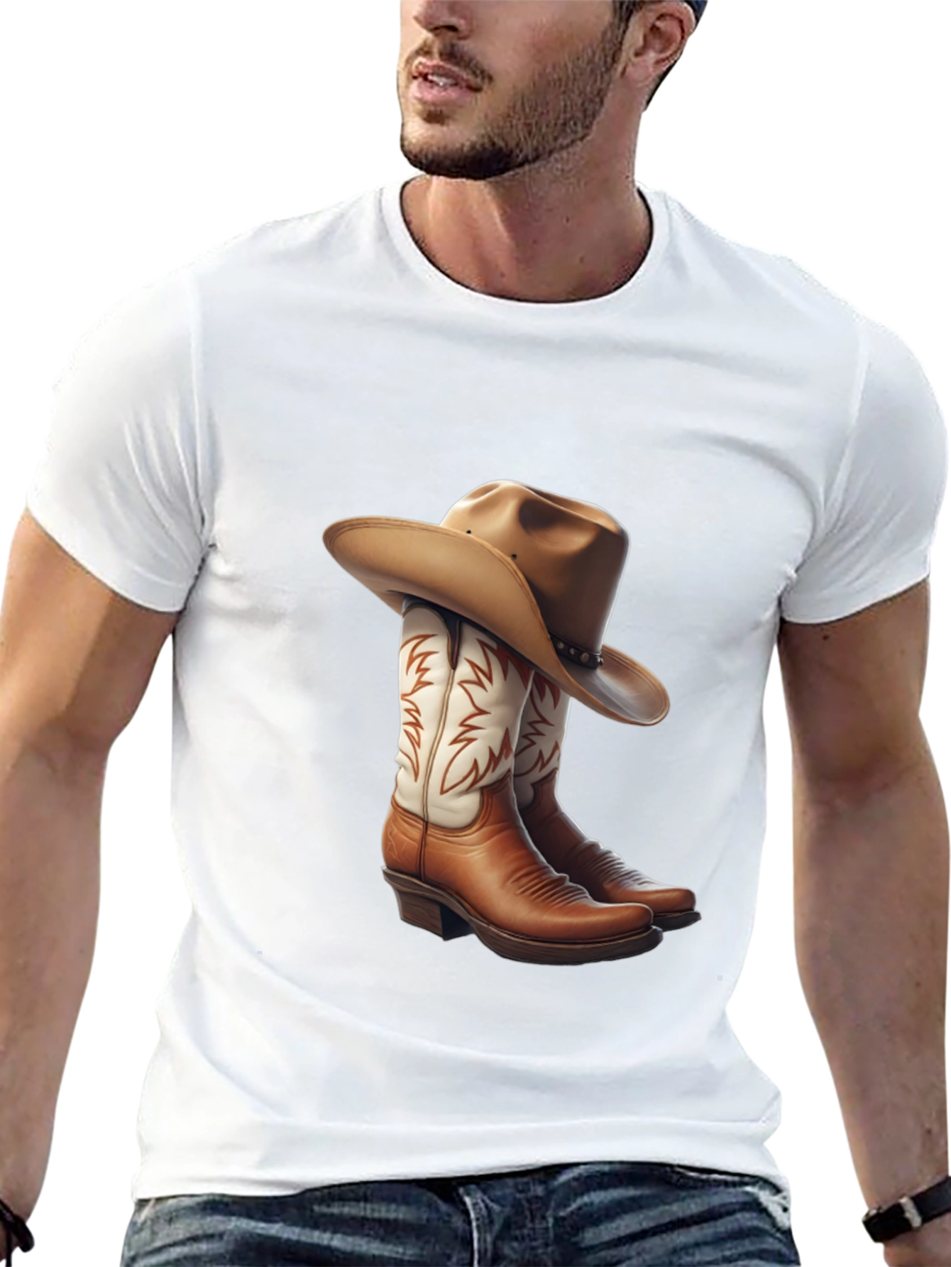 Cowboy Boots & Hat Graphic Tee