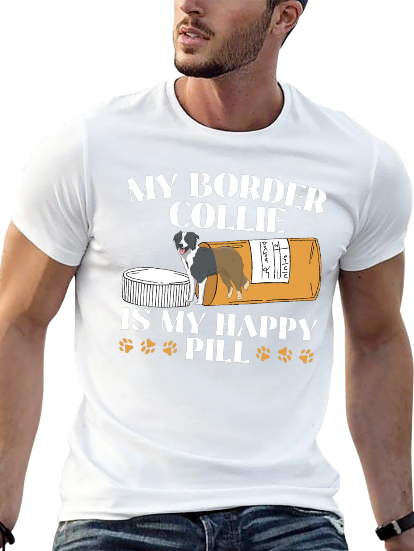 My Border Collie Happy Pill T-Shirt