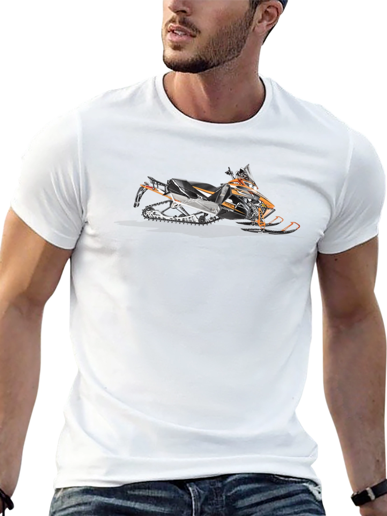 Snowmobile Graphic Tee - Black
