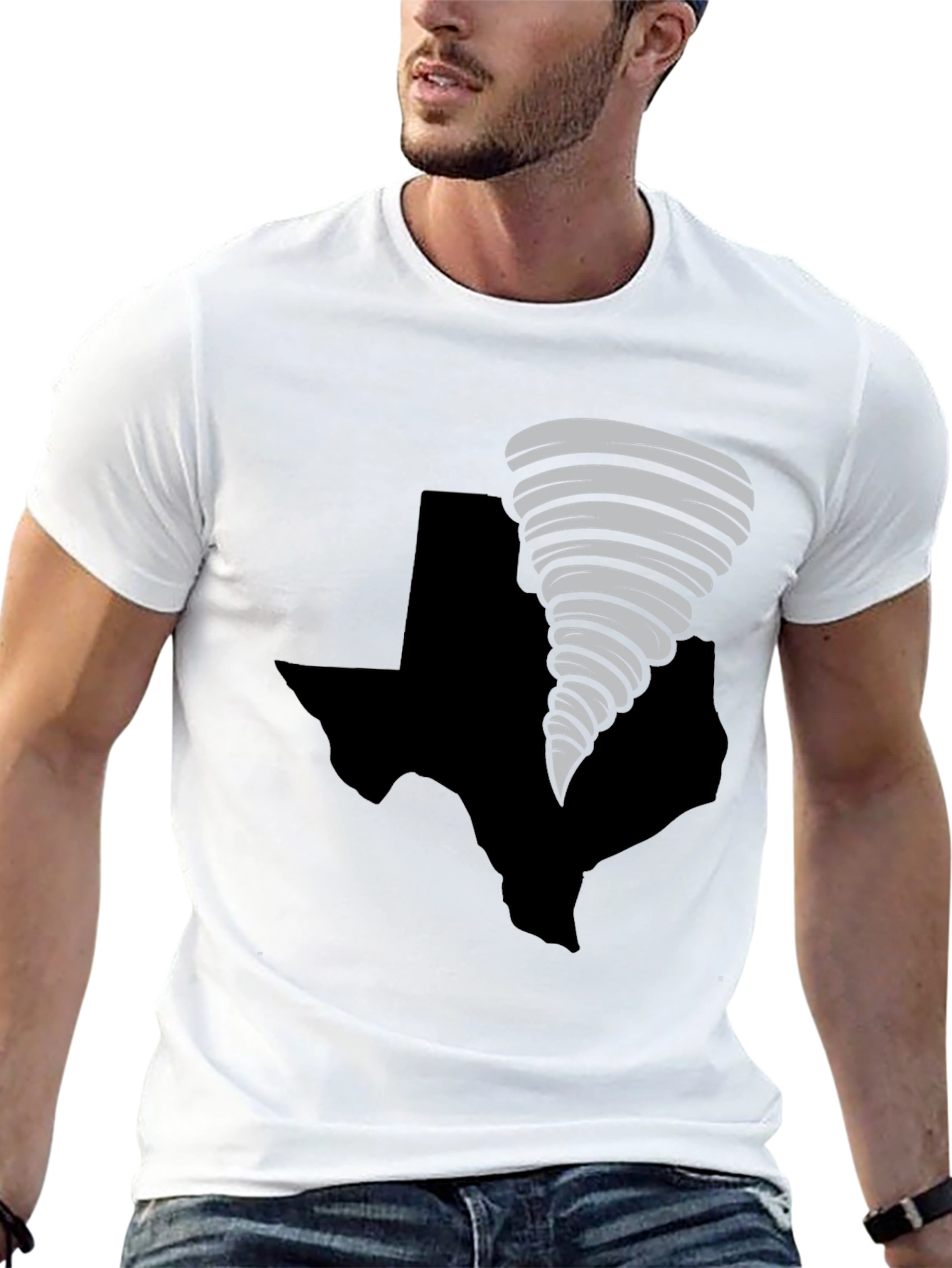 Texas Tornado T-Shirt - Black Cotton Tee