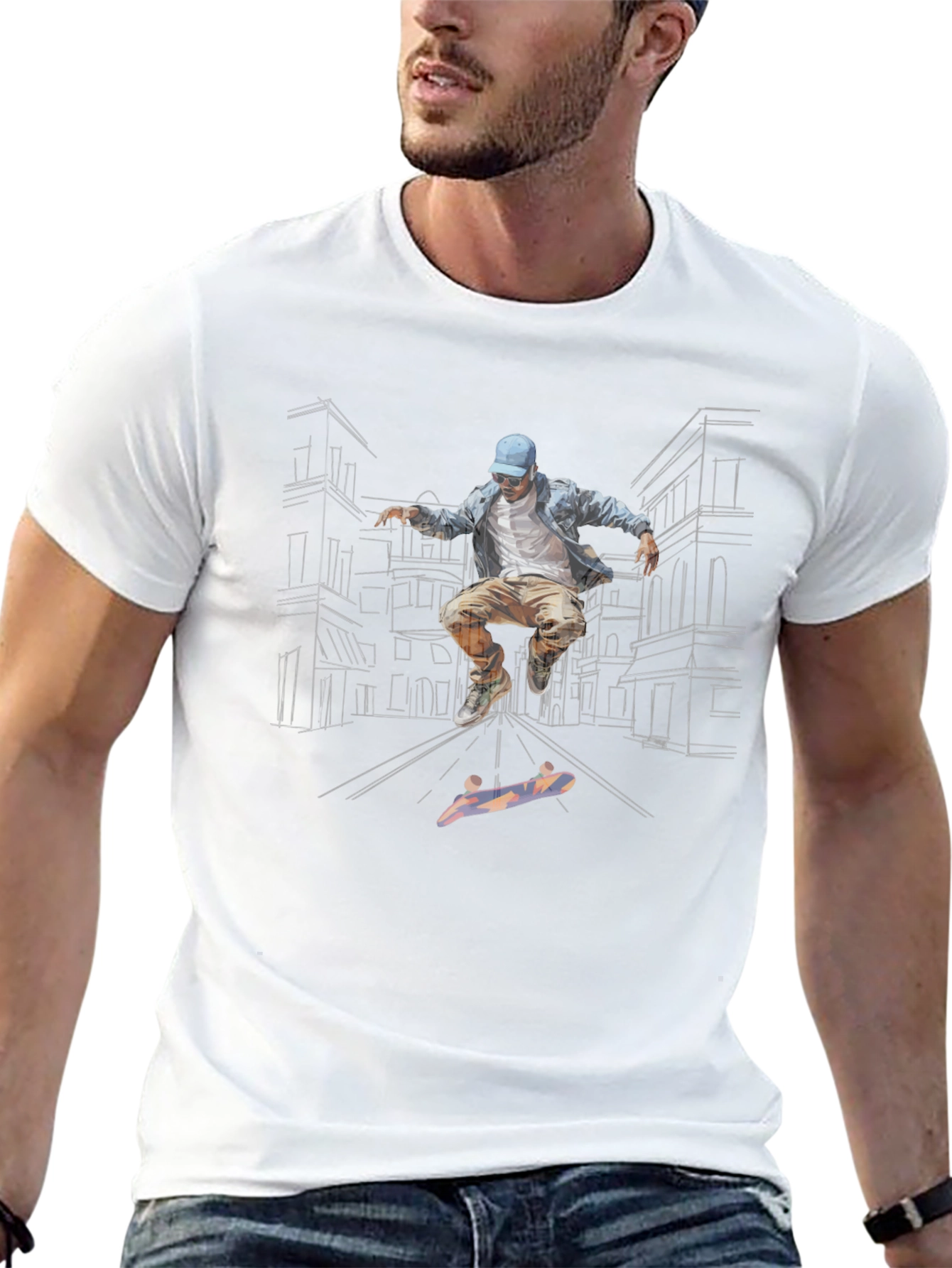 Skateboarder Graphic Tee - Urban Style