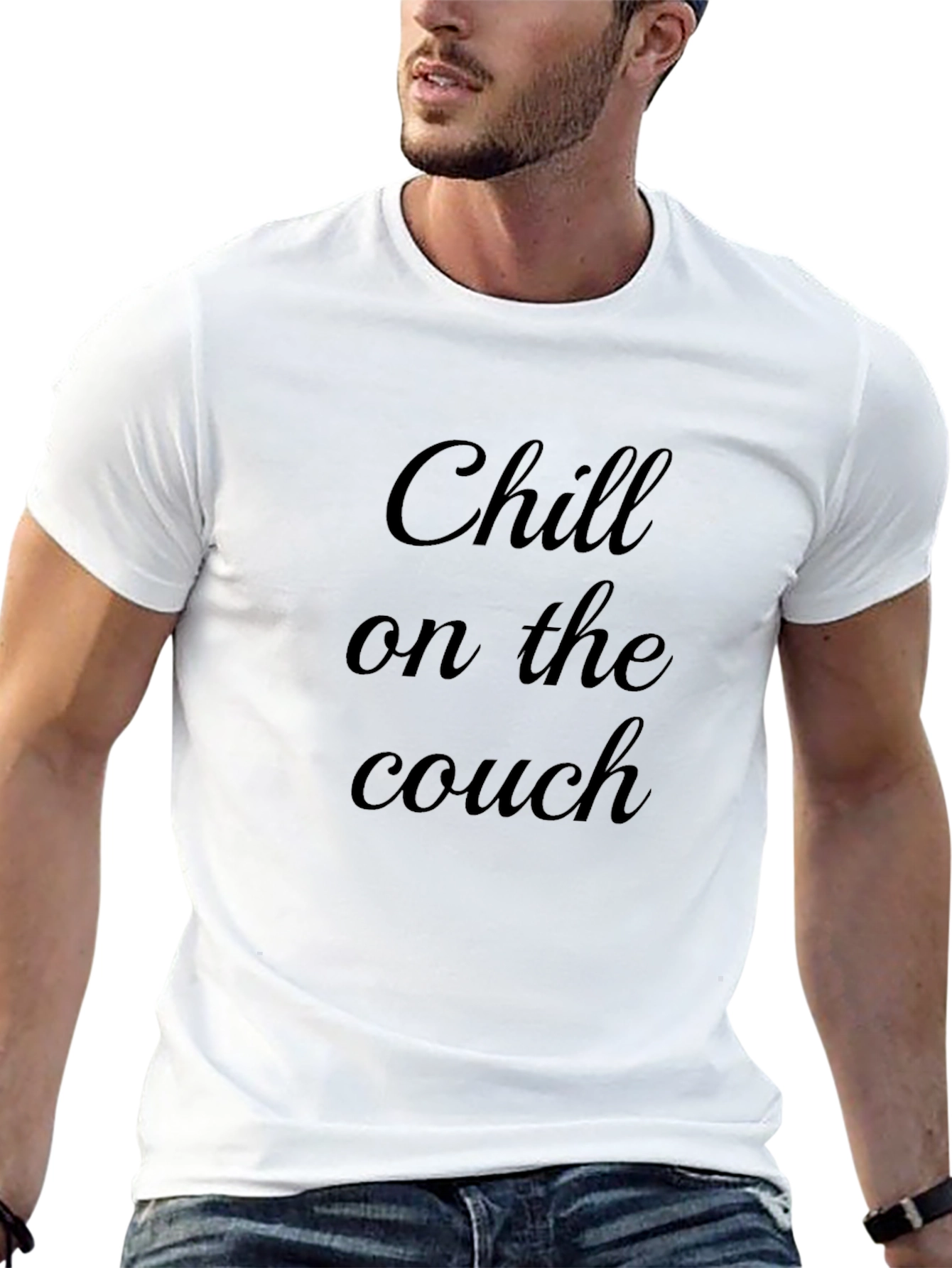 Chill on the Couch Black Graphic Tee