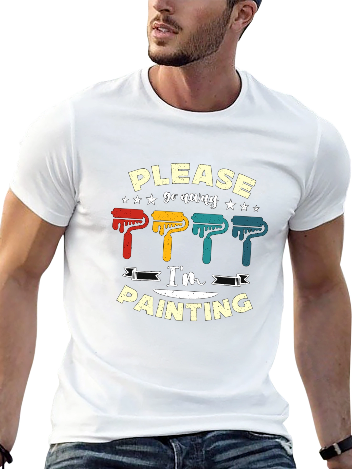 Please Go Away Im Painting Graphic T-Shirt
