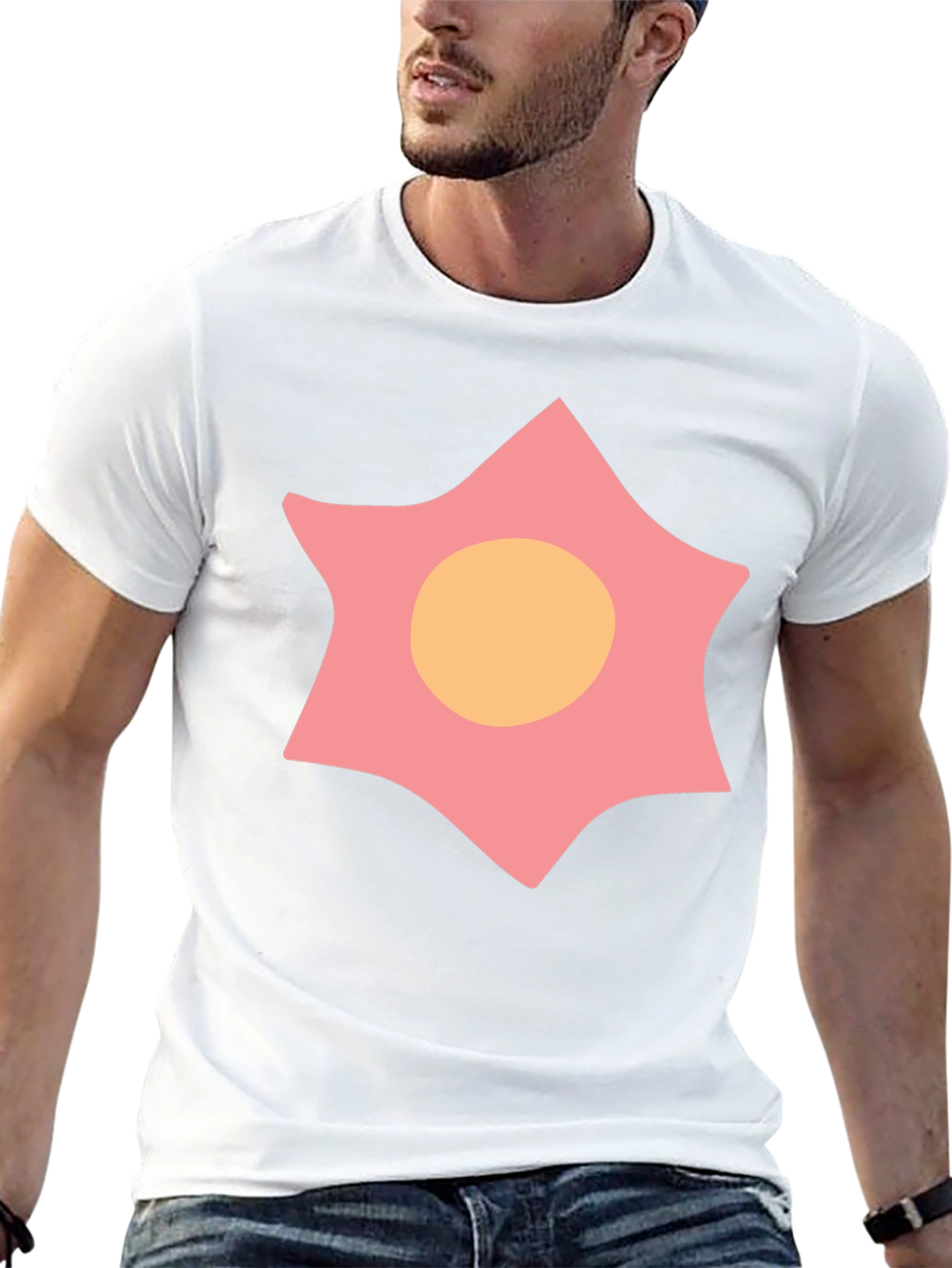 Star Design Black T-Shirt
