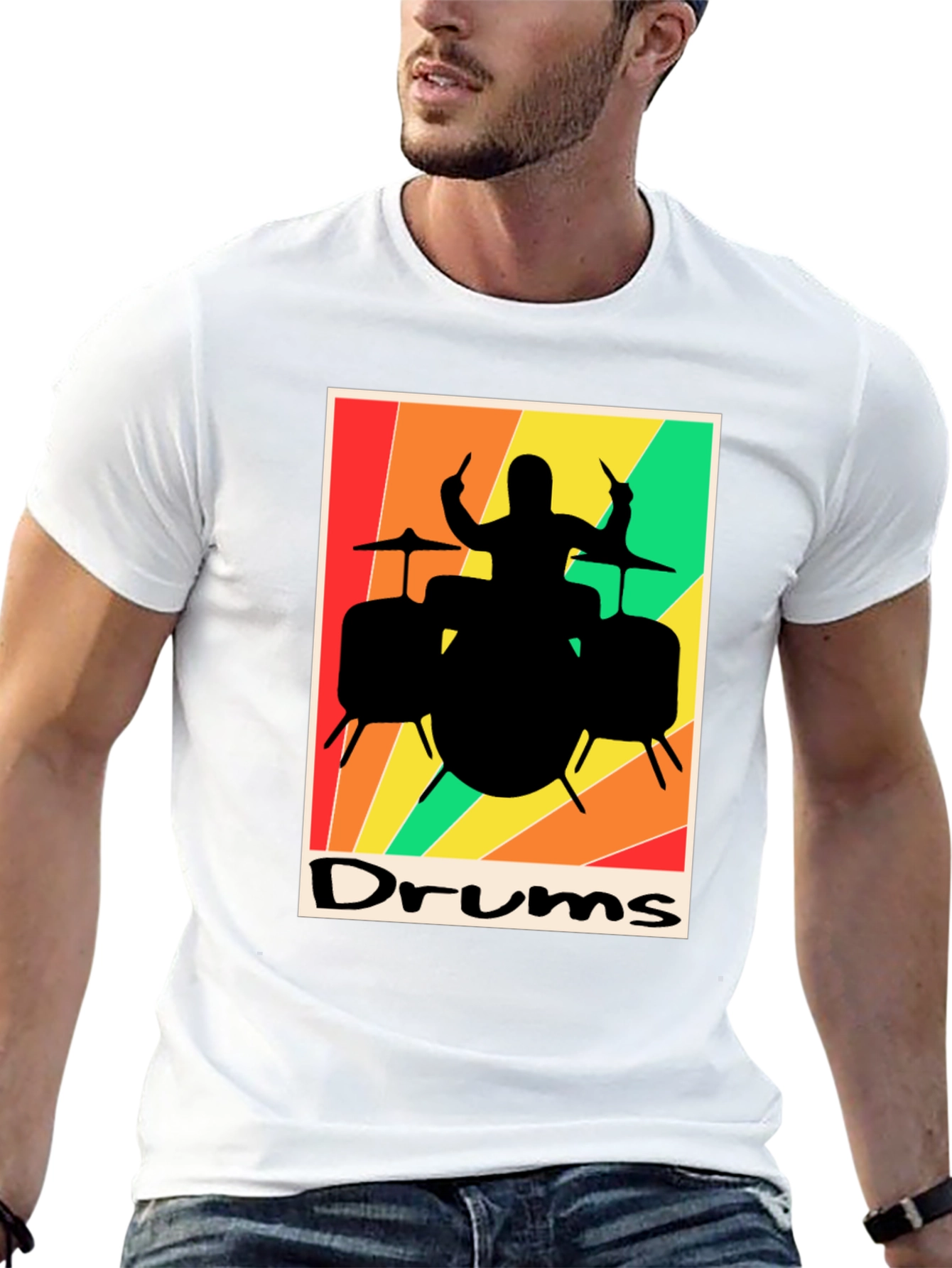 Retro Drums Graphic T-Shirt