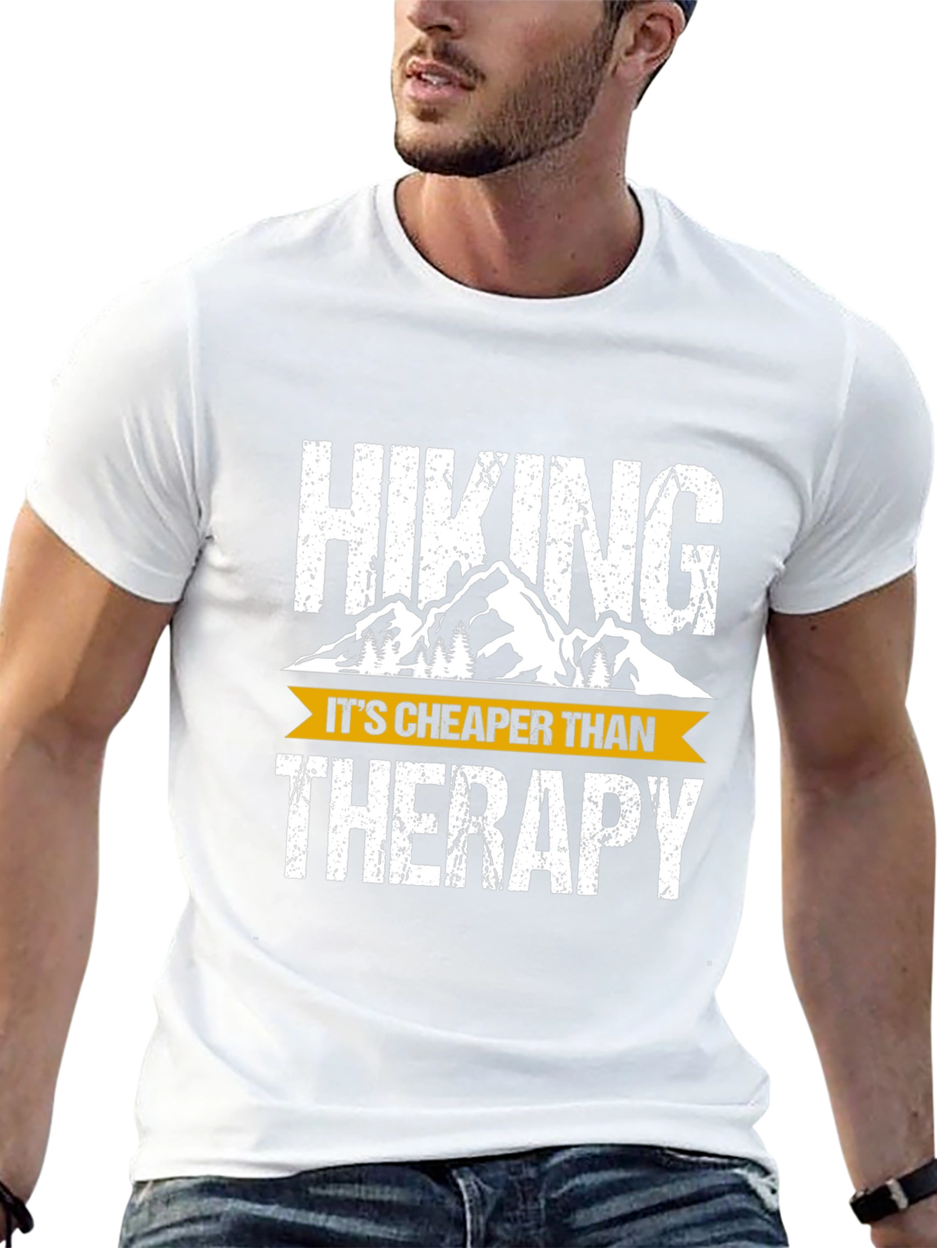 Hiking Cheaper Than Therapy Graphic Tee