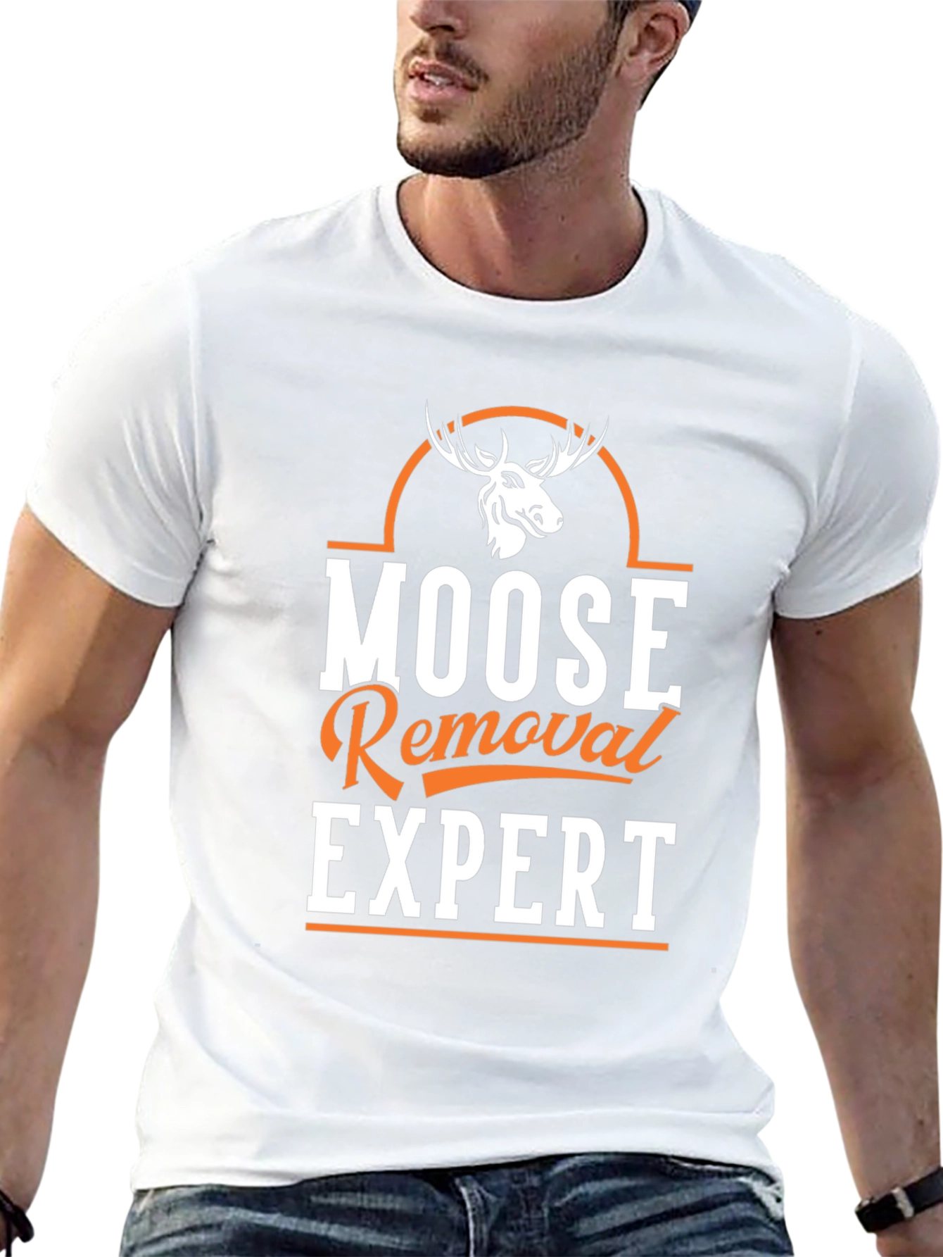 Moose Removal Expert Novelty Graphic Tee