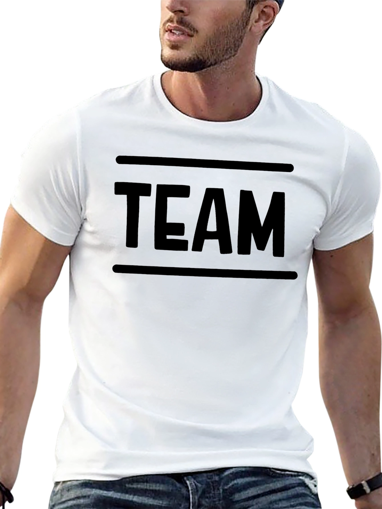 Black TEAM Graphic T-Shirt