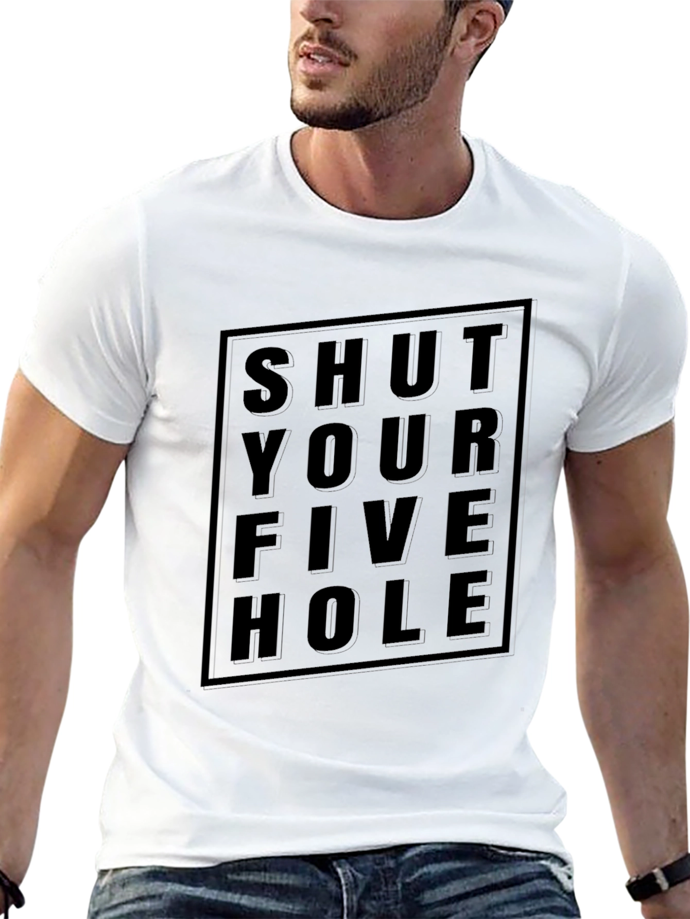 Shut Your Five Hole Black Graphic Tee